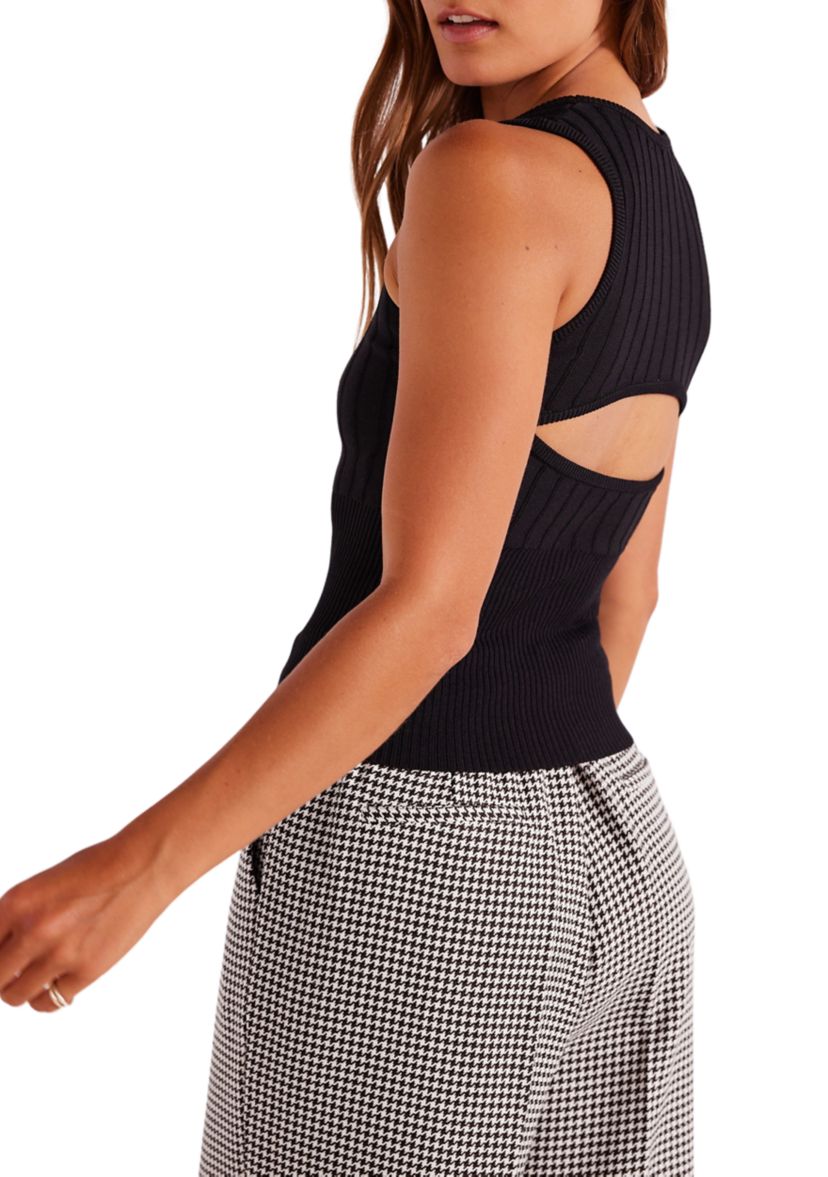 Womens Evie Cut Out Knit Tank Top