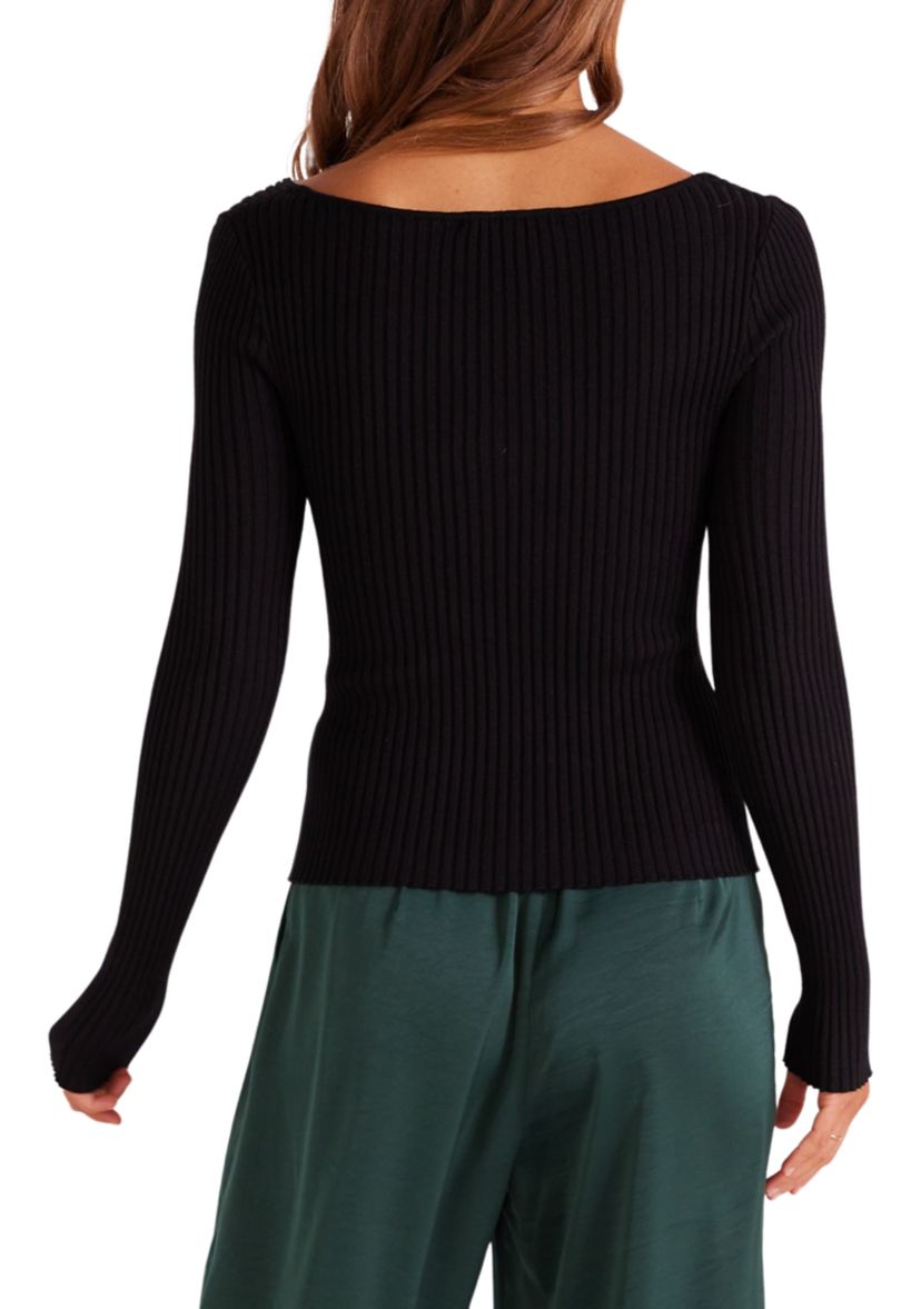 Womens Sienna Twist Front Knit Sweater