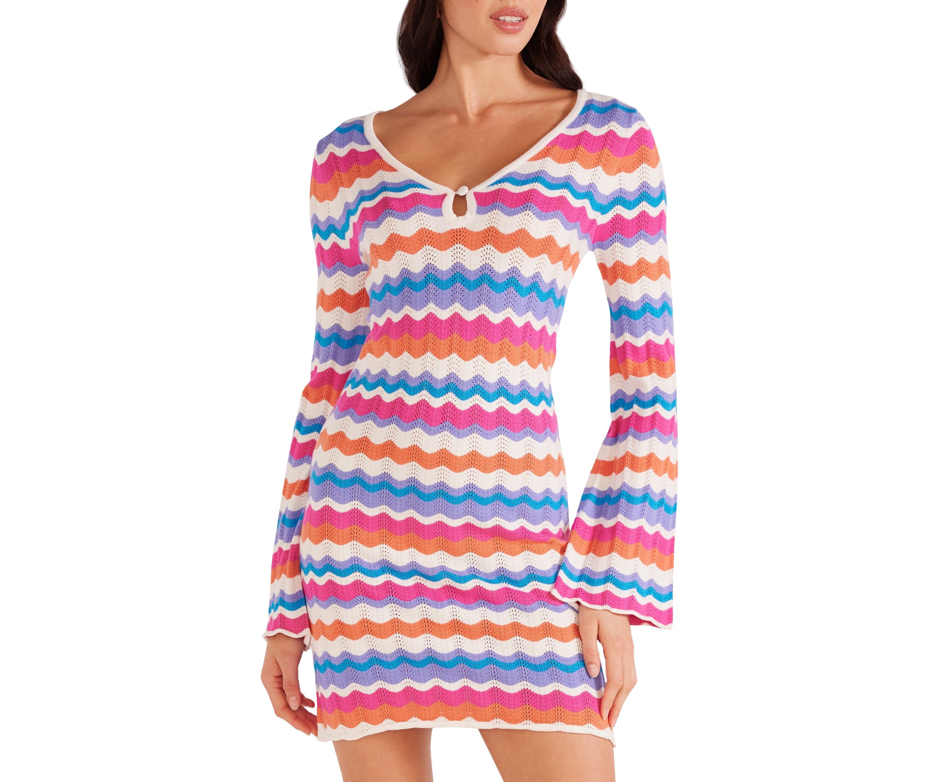Womens Wilma Pointelle Knit Dress