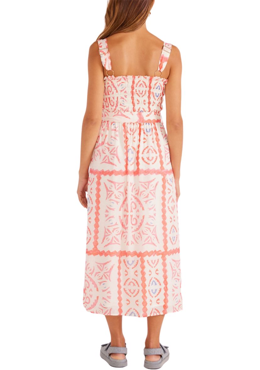 Womens Lolani Shirred Midi Dress