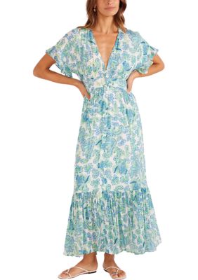 MINKPINK Women's Alessia Flutter Maxi Dress, XL 8