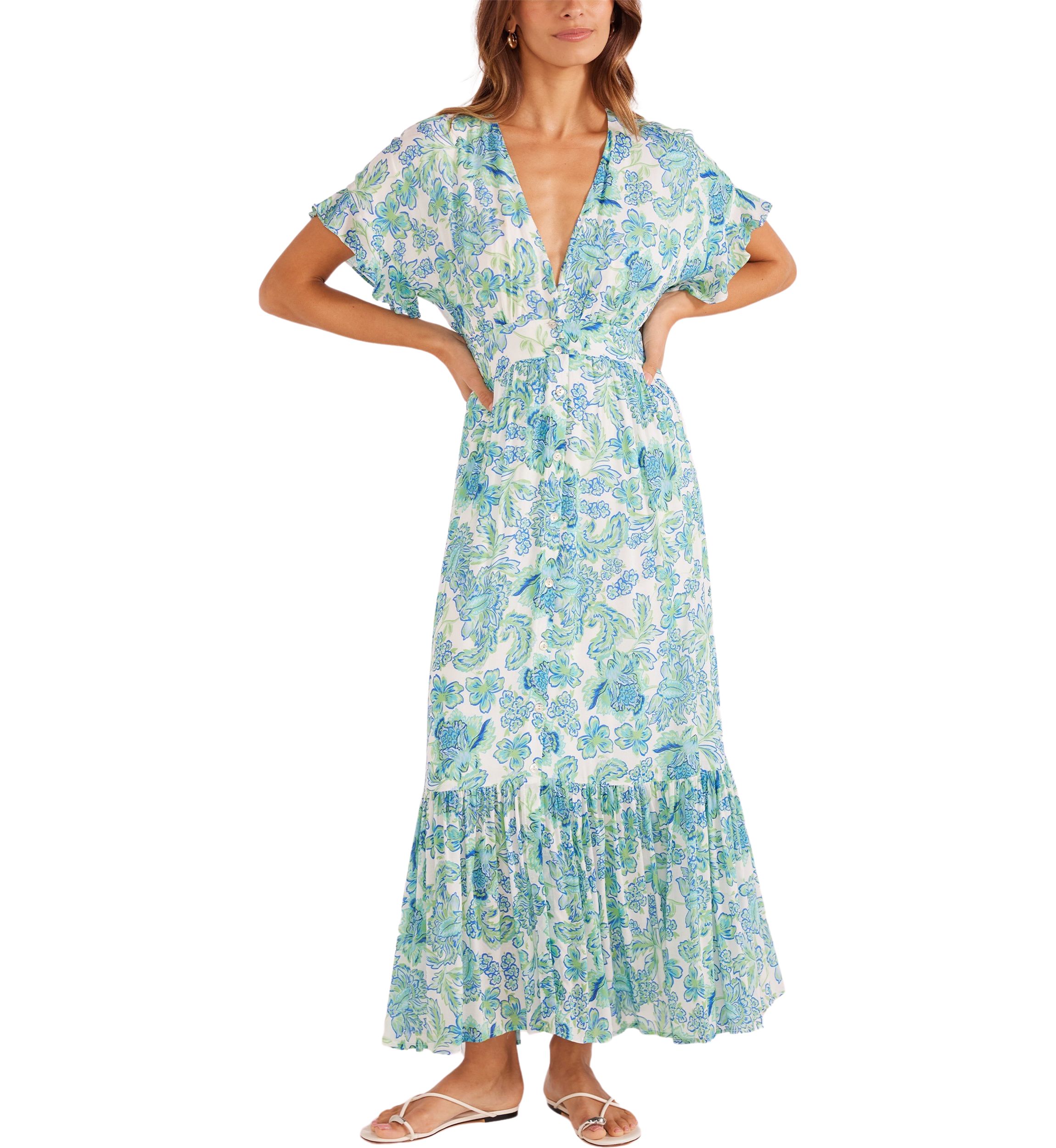 Womens Alessia Flutter Maxi Dress
