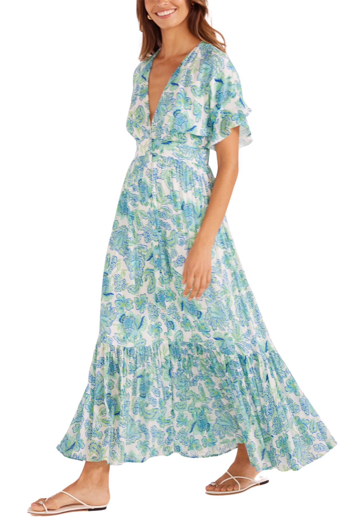 Womens Alessia Flutter Maxi Dress
