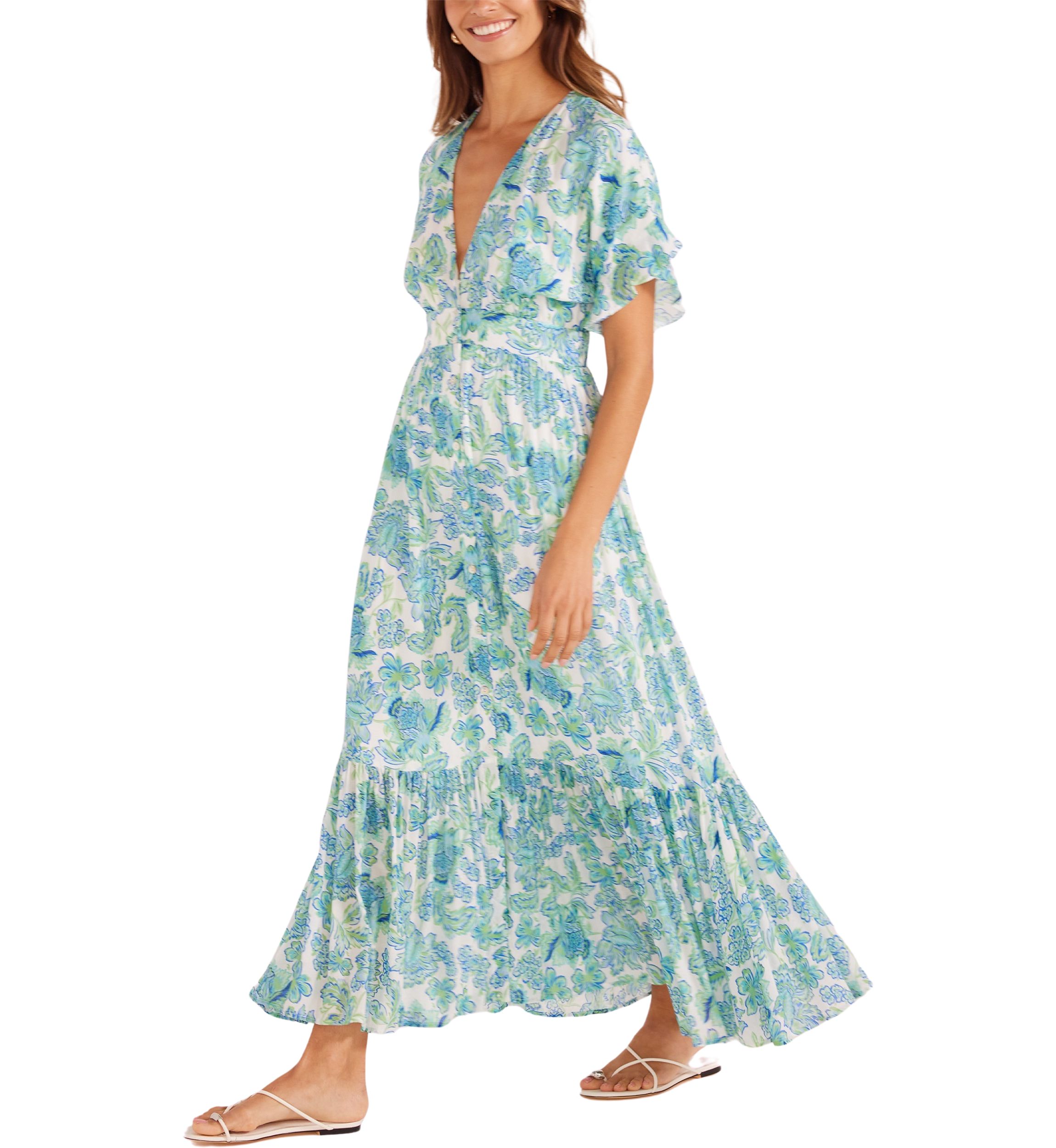 Womens Alessia Flutter Maxi Dress