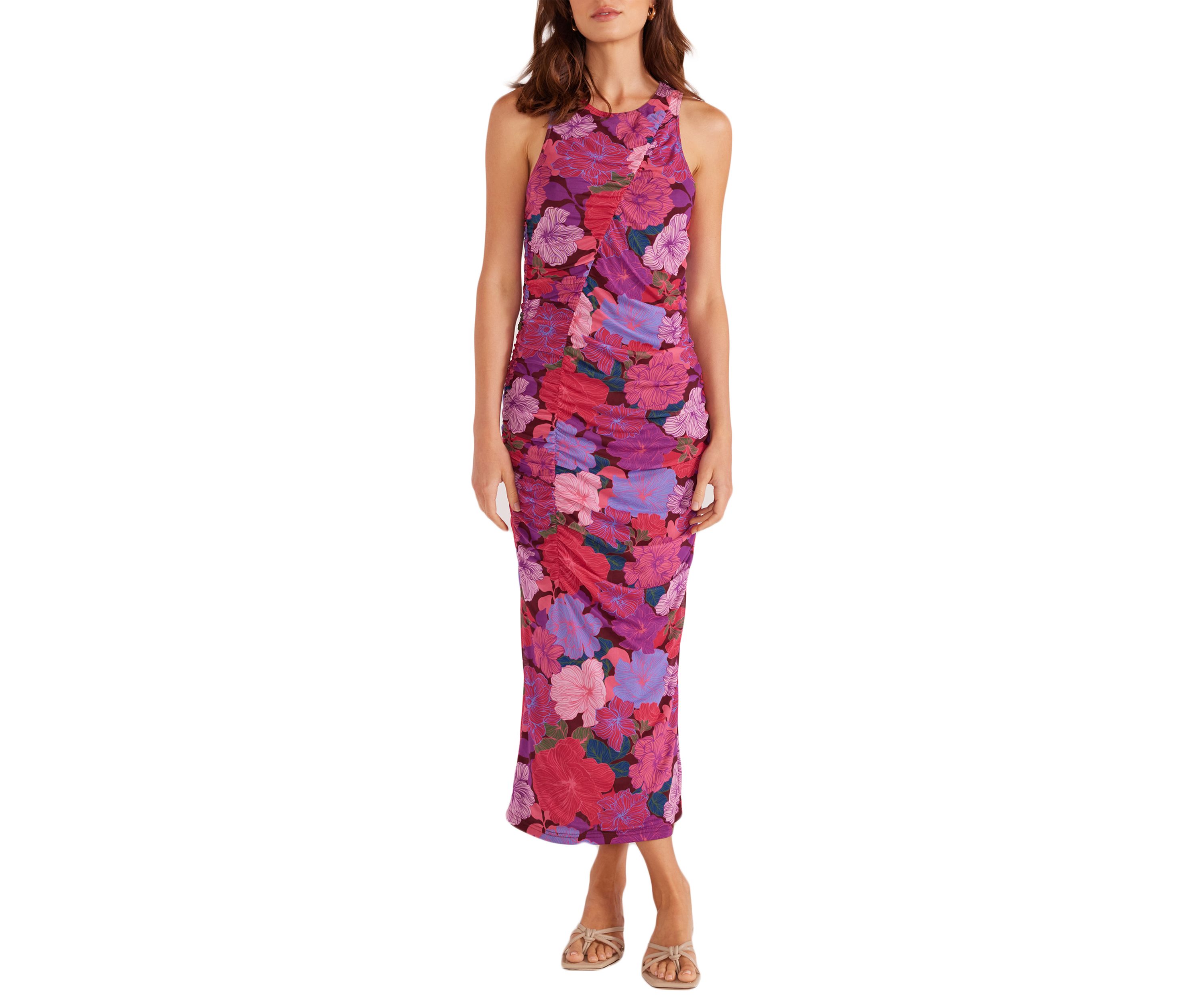 Womens Lexie Mesh Midi Dress