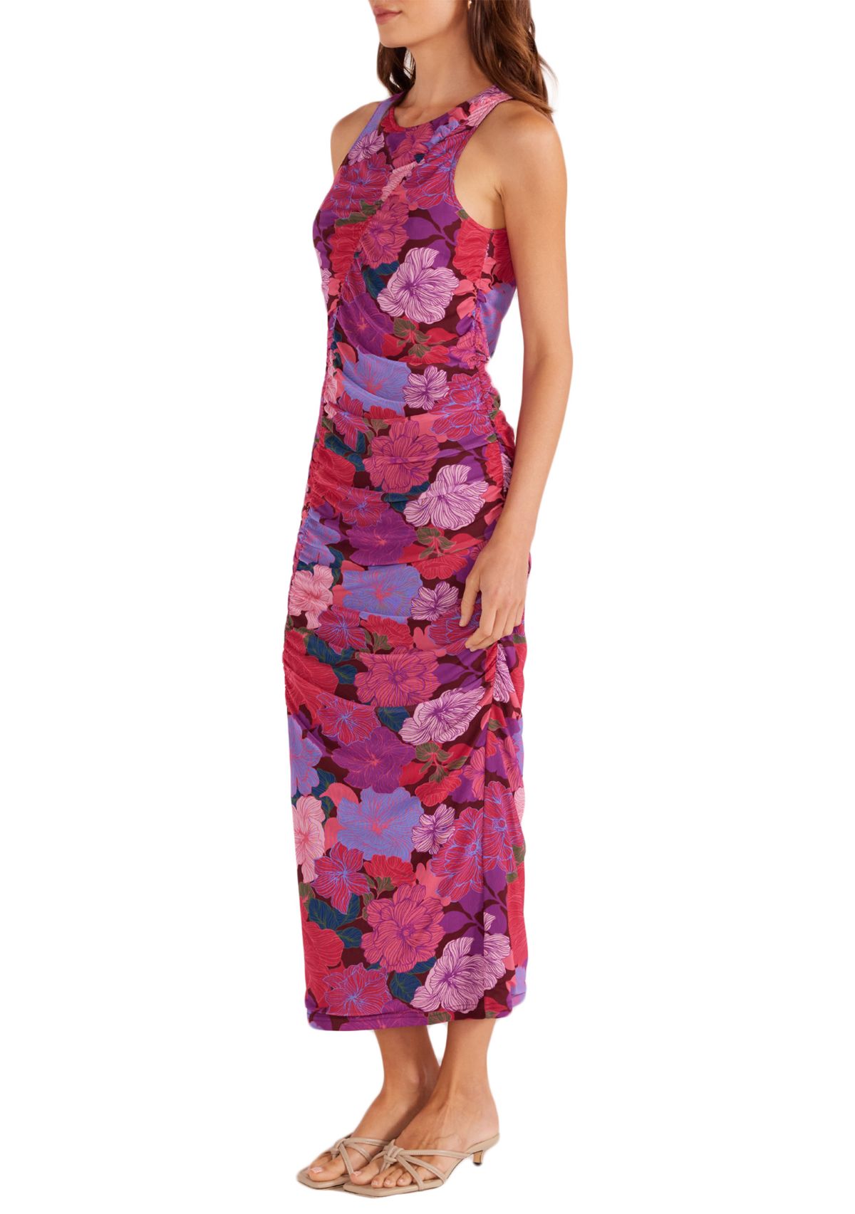 Womens Lexie Mesh Midi Dress