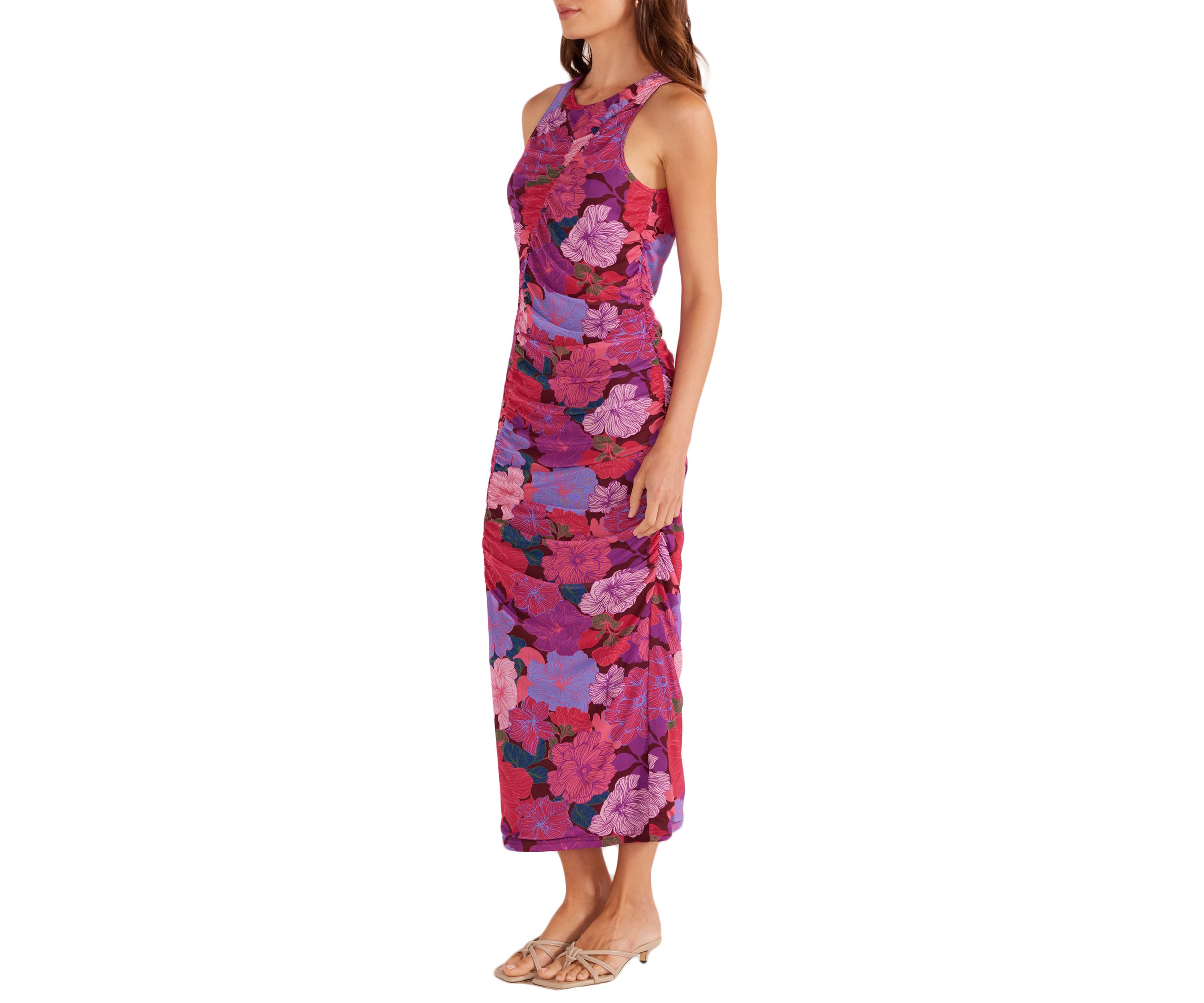 Womens Lexie Mesh Midi Dress