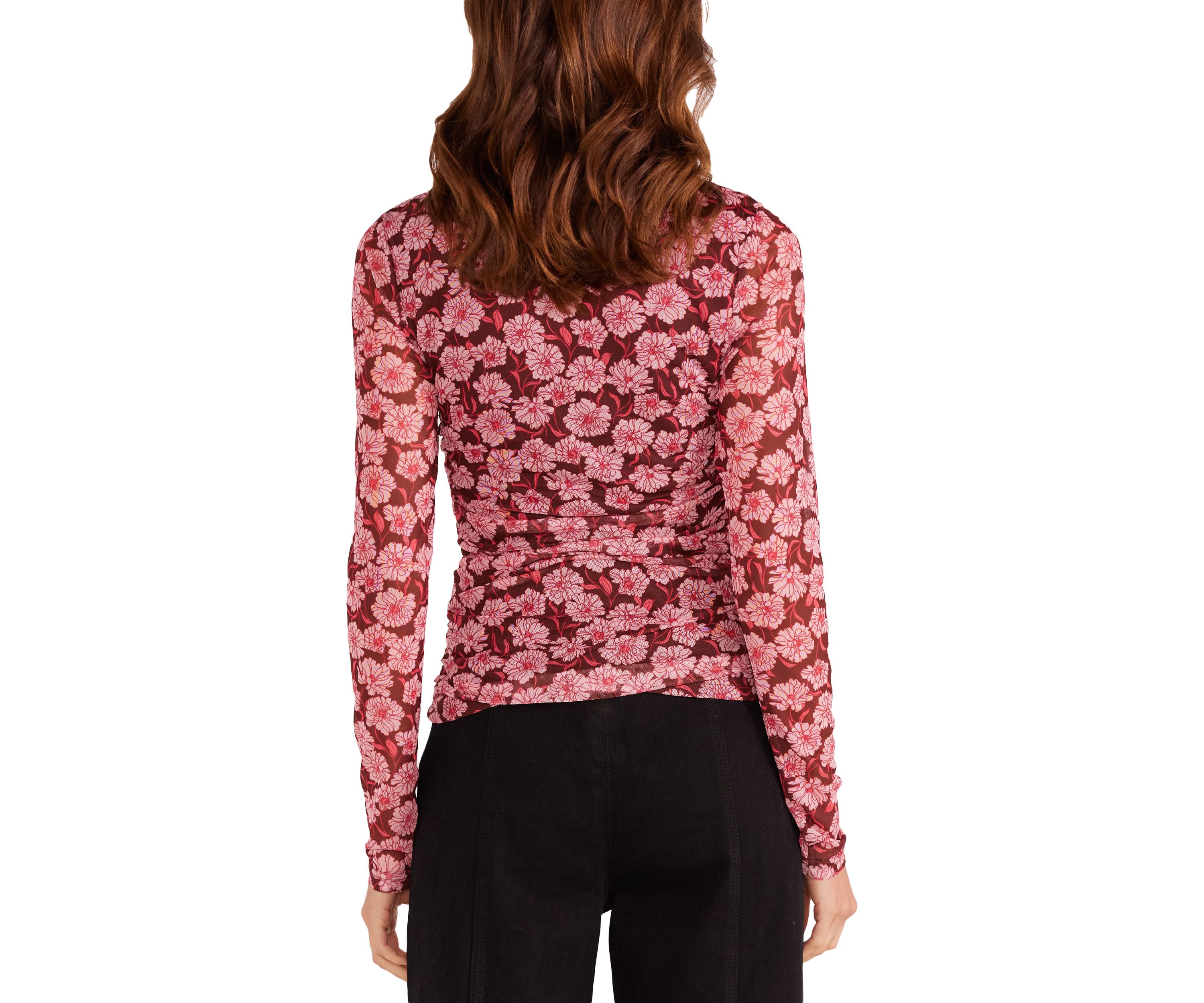 Womens Dakota Mesh Ruched Top