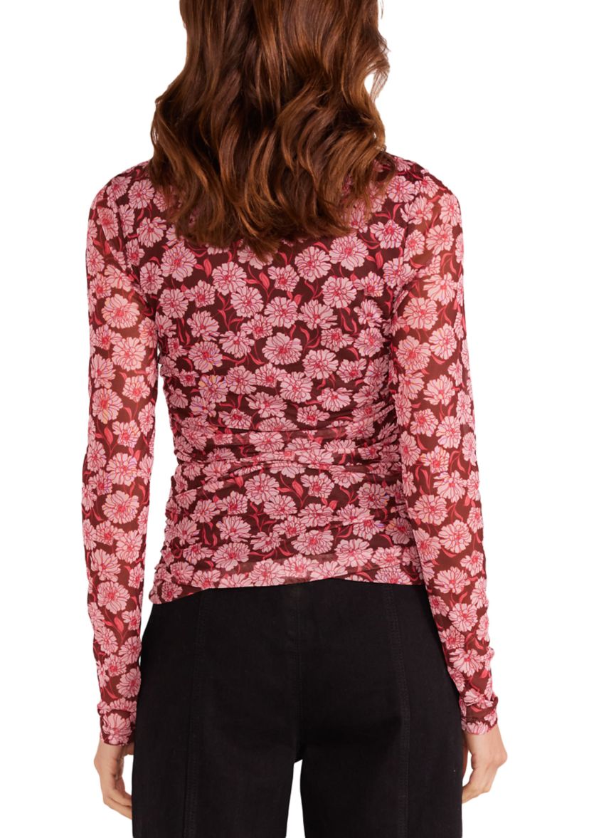 Womens Dakota Mesh Ruched Top