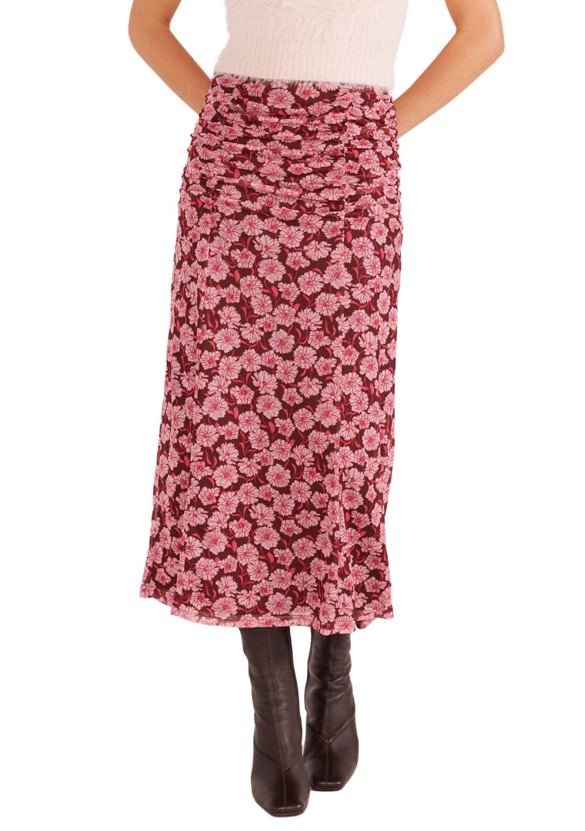 Womens Dakota Mesh Midi Skirt 