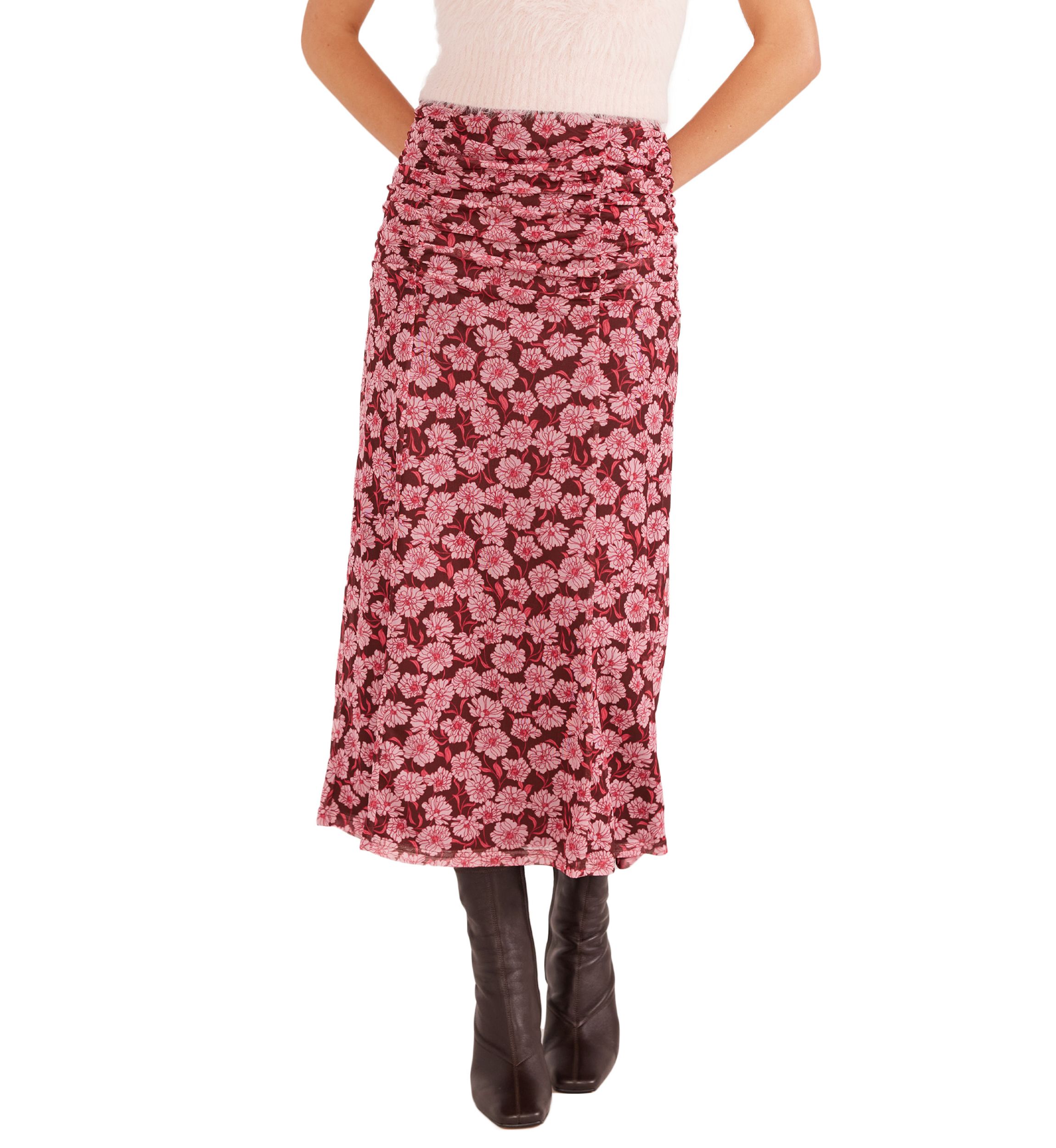 Womens Dakota Mesh Midi Skirt 