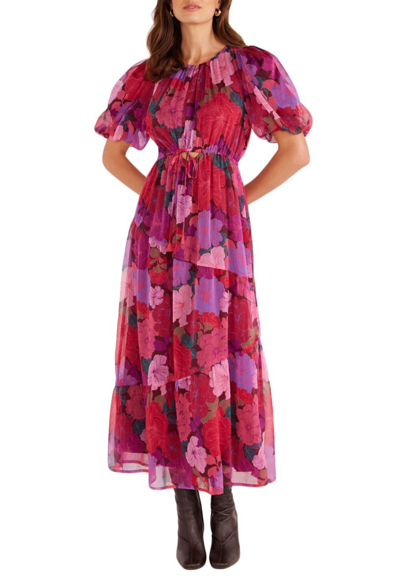 Womens Lexie Tiered Midi Dress
