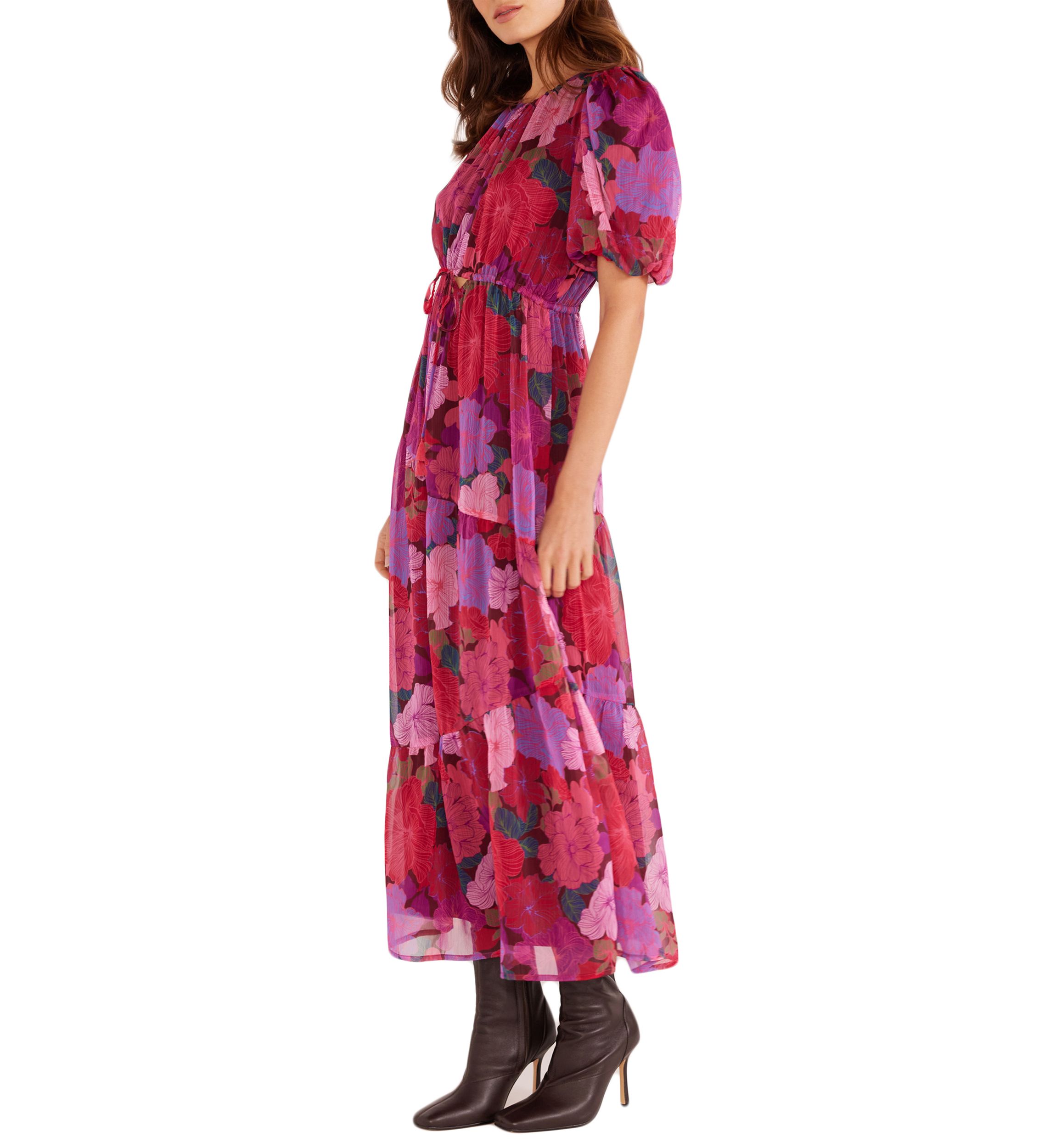 Womens Lexie Tiered Midi Dress