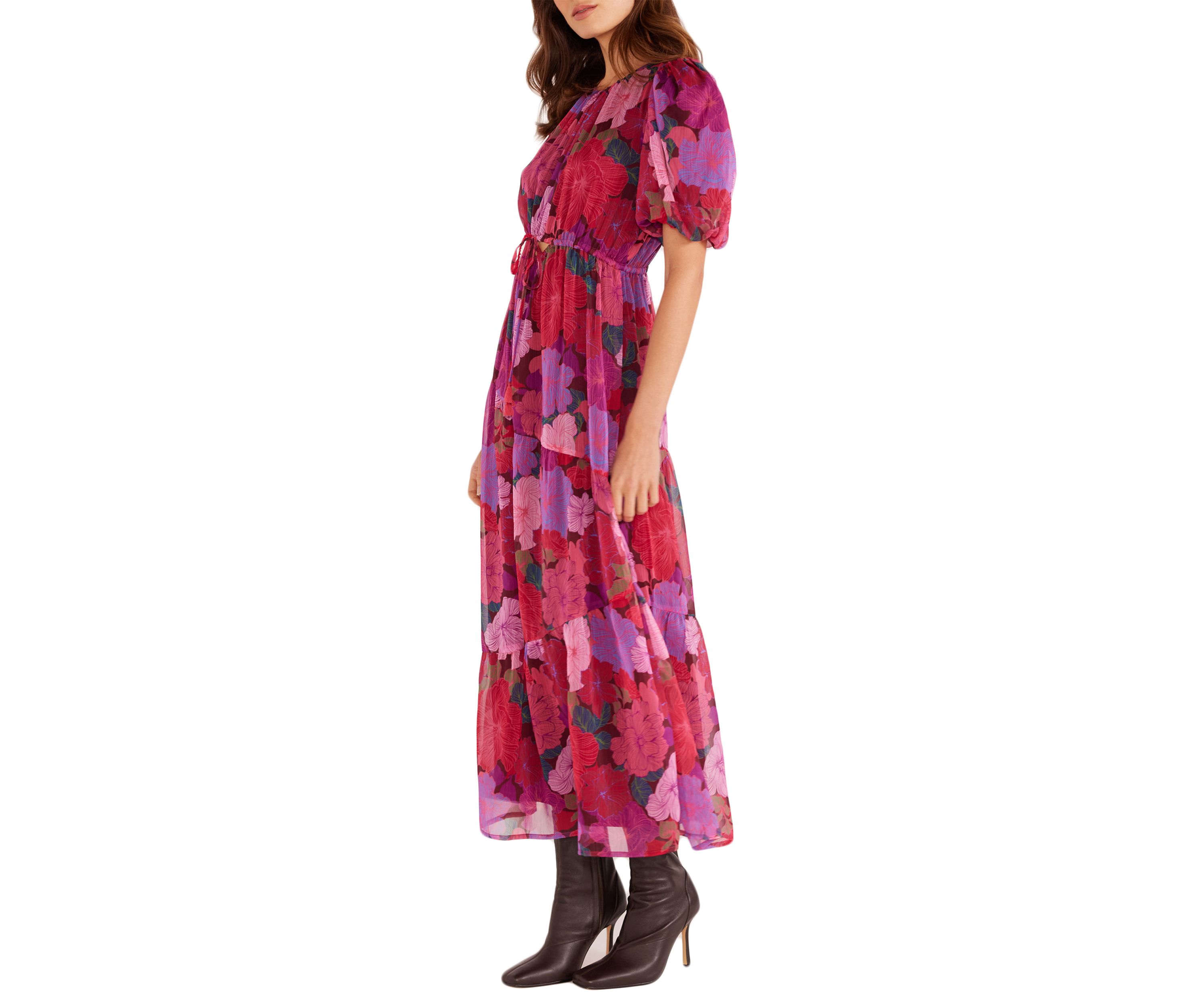 Womens Lexie Tiered Midi Dress