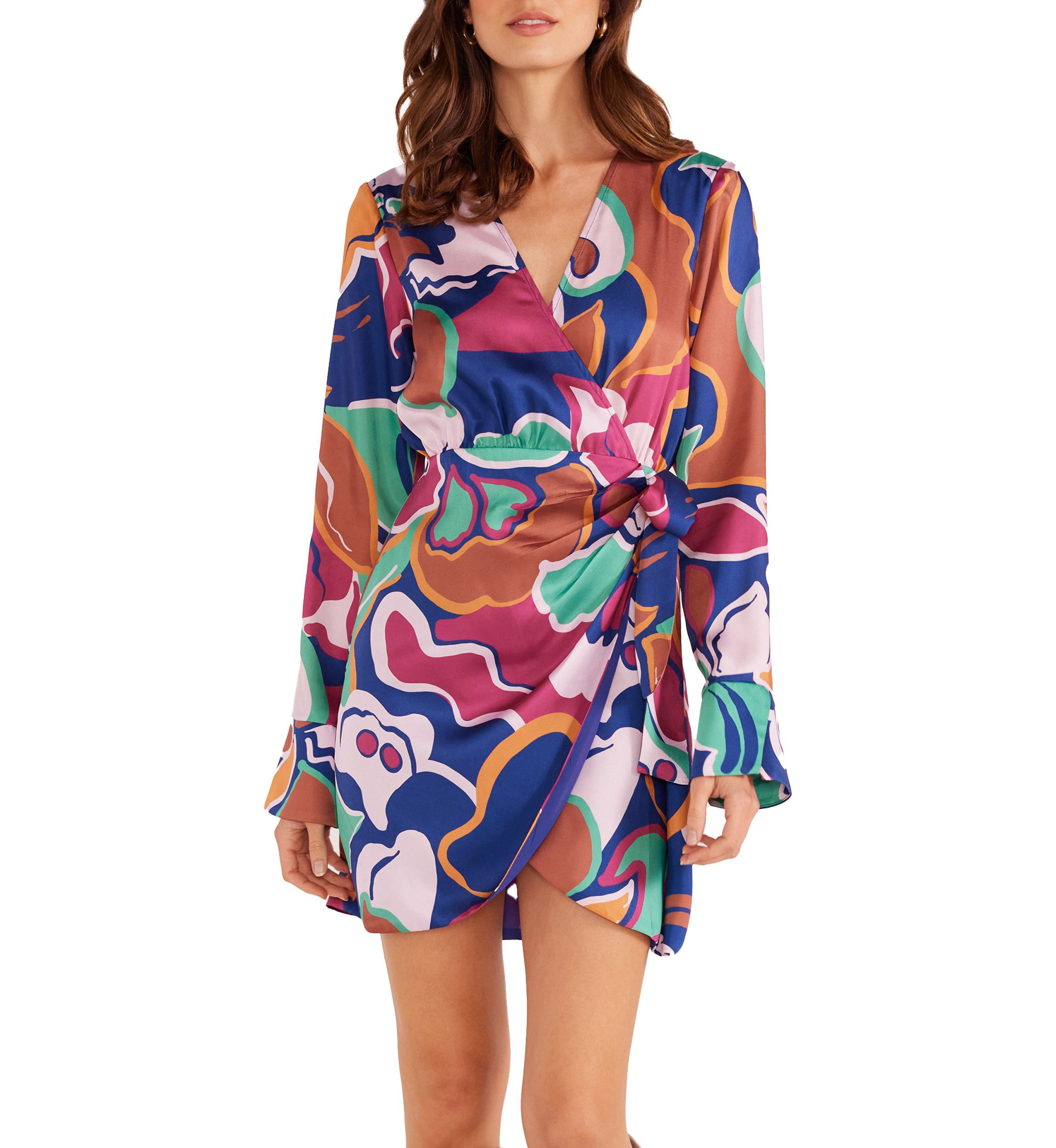 Womens Lottie Wrap Mini Dress