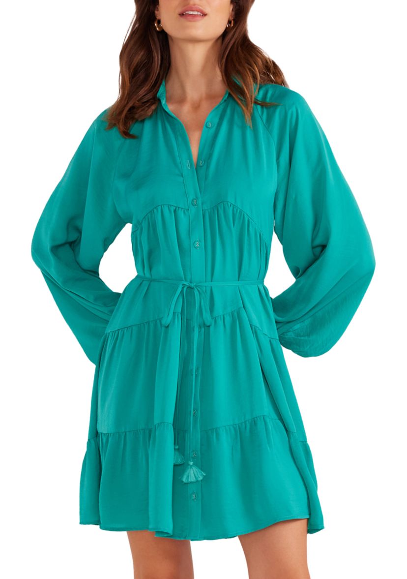 Womens Emma Tiered Shirt Dress