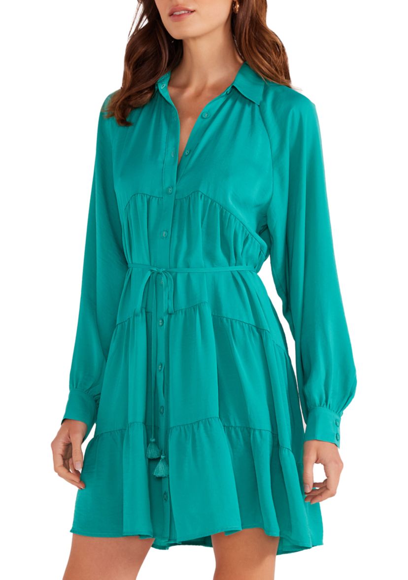 Womens Emma Tiered Shirt Dress