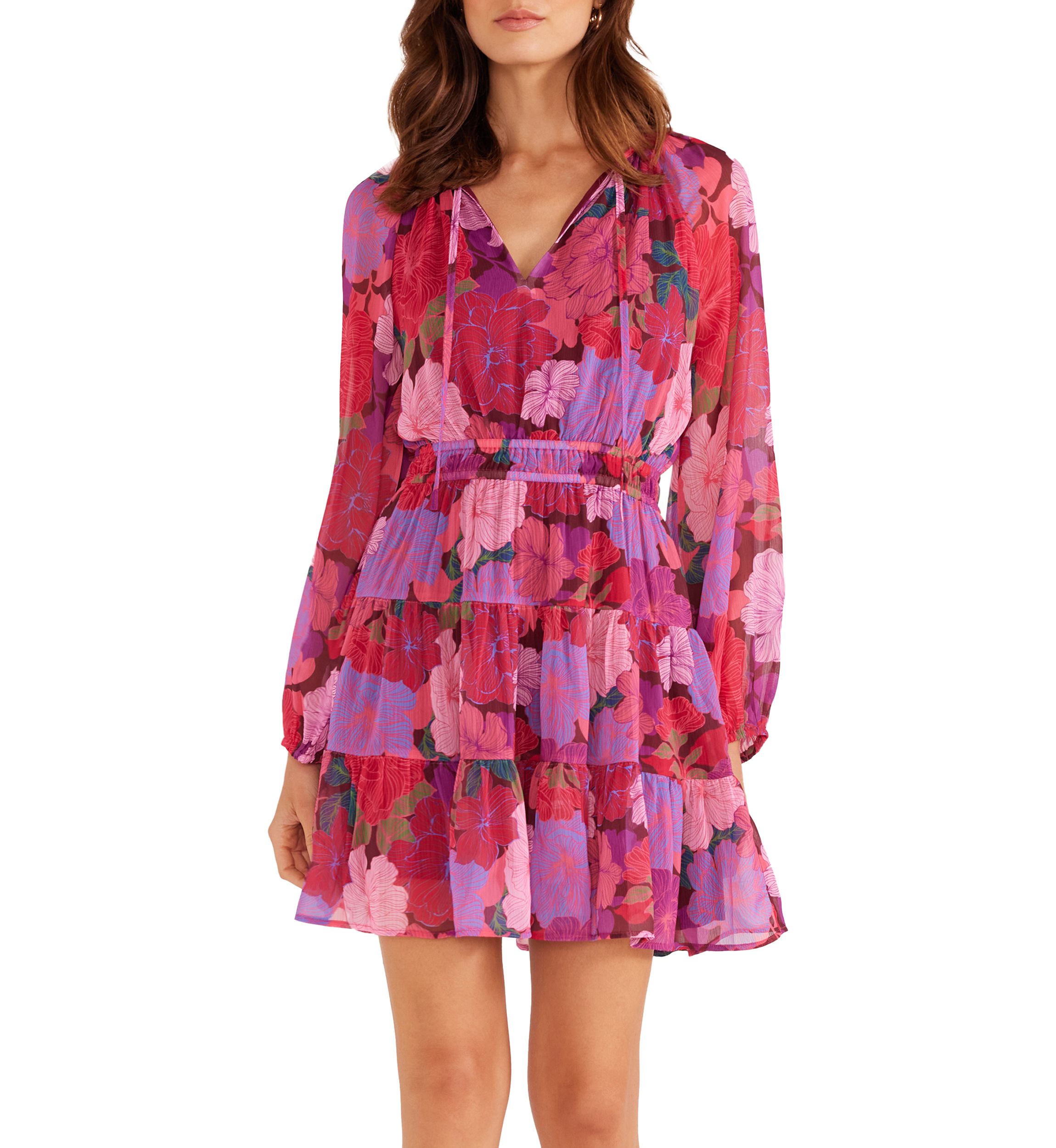 Womens Lexie Long Sleeve Mini Dress