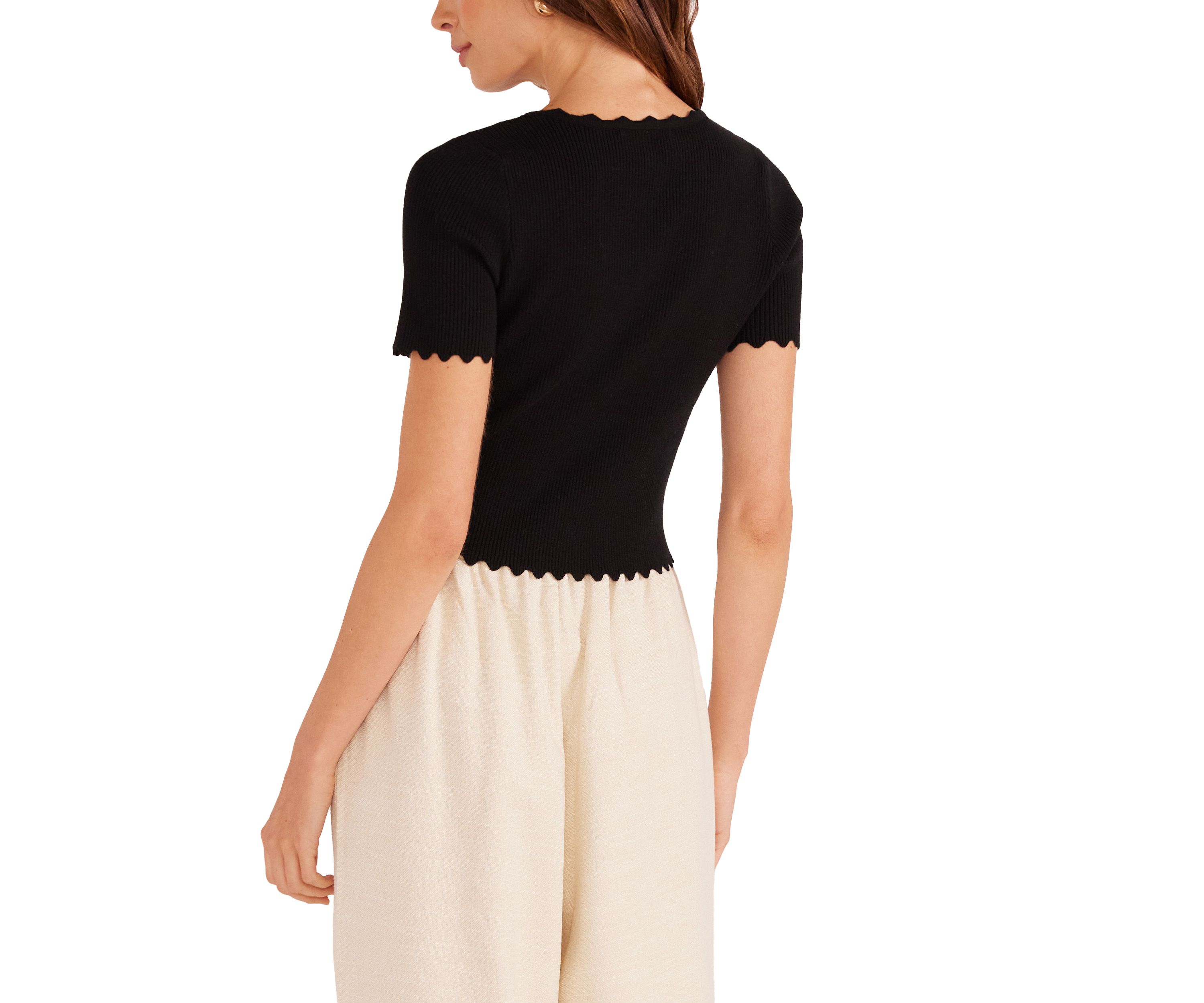 Laura Scallop Knit Top