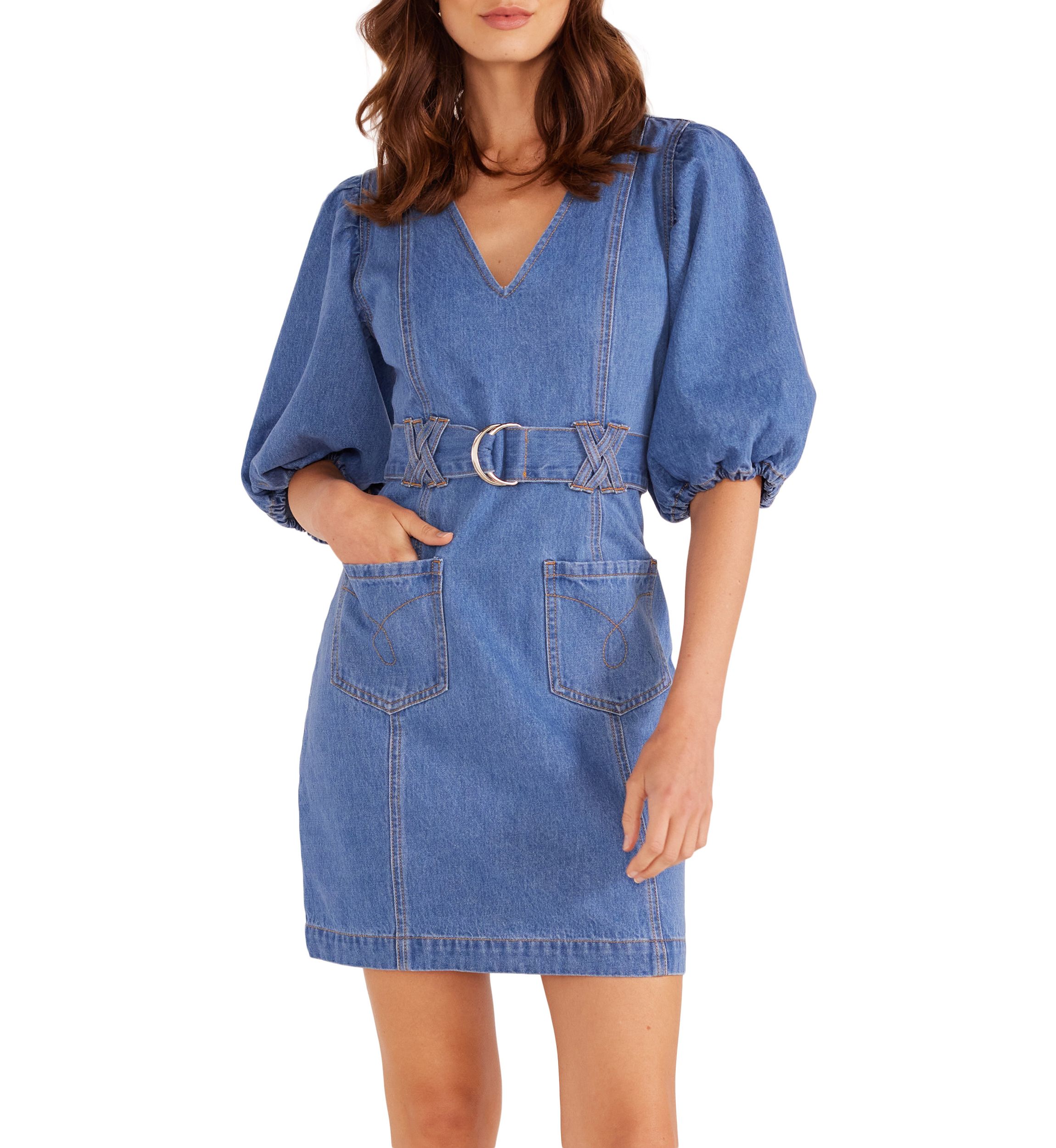 Peyton Denim Midi Dress