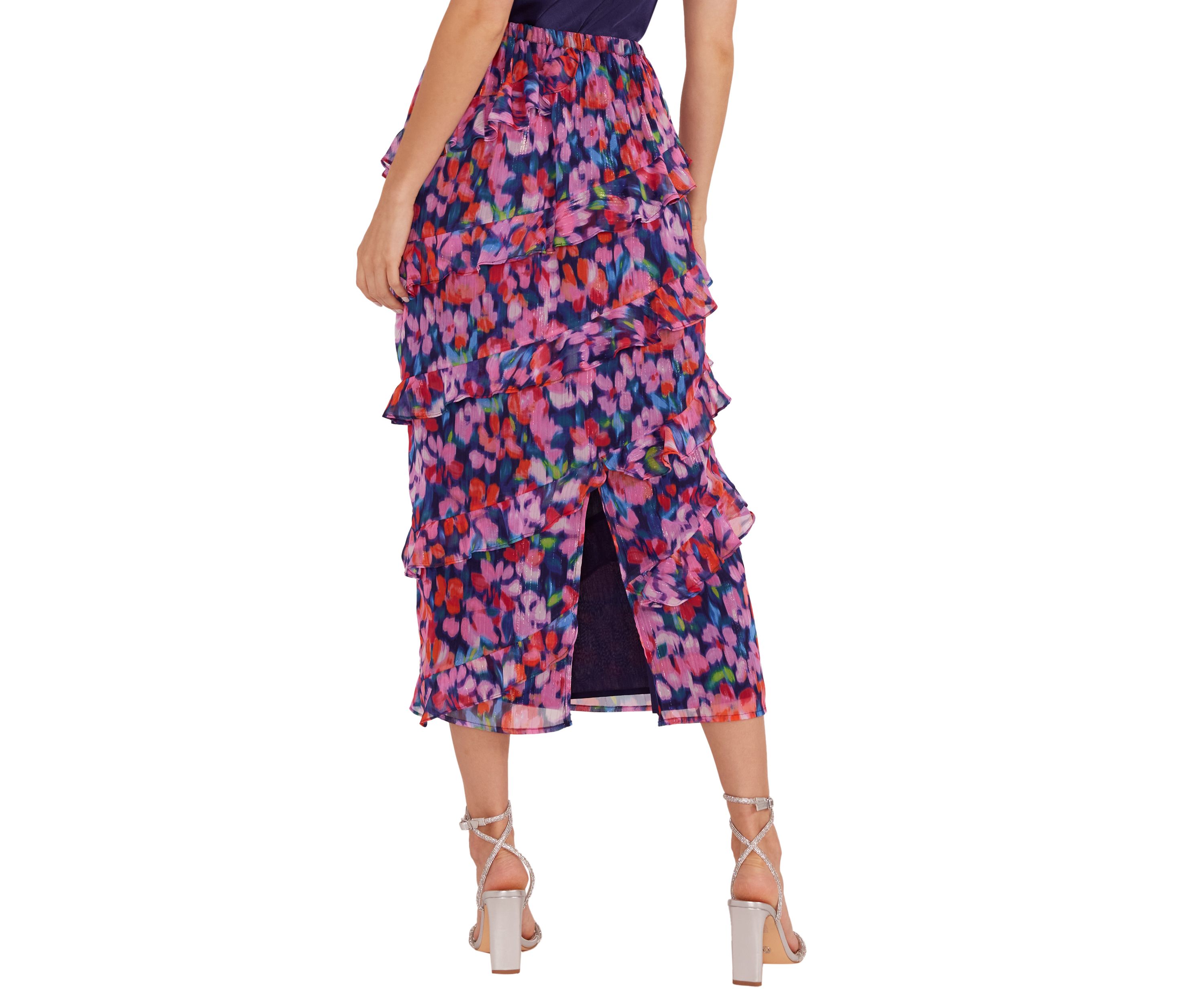 Womens Calista Frill Midi Skirt