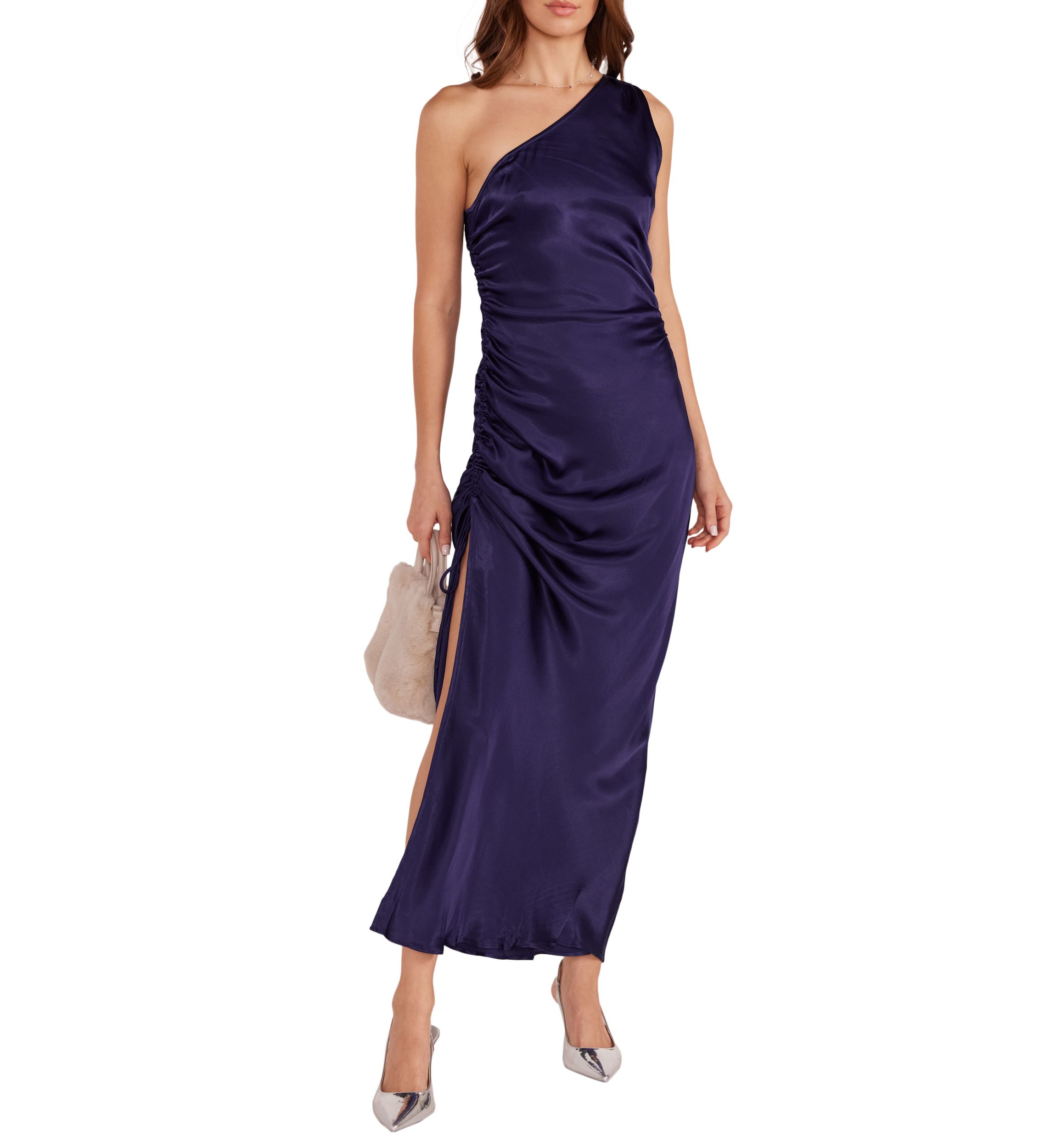 Womens Lumina One Shoulder Midi Dress