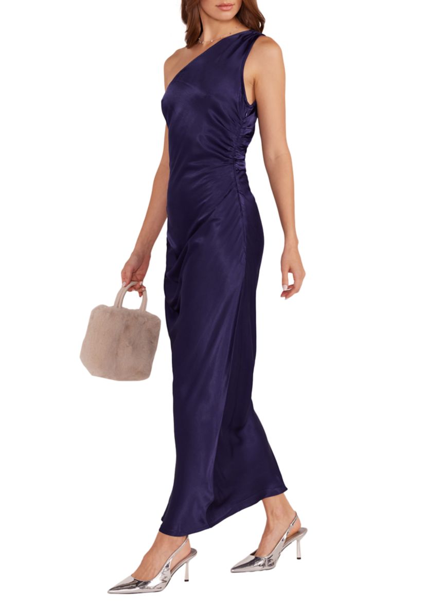 Womens Lumina One Shoulder Midi Dress