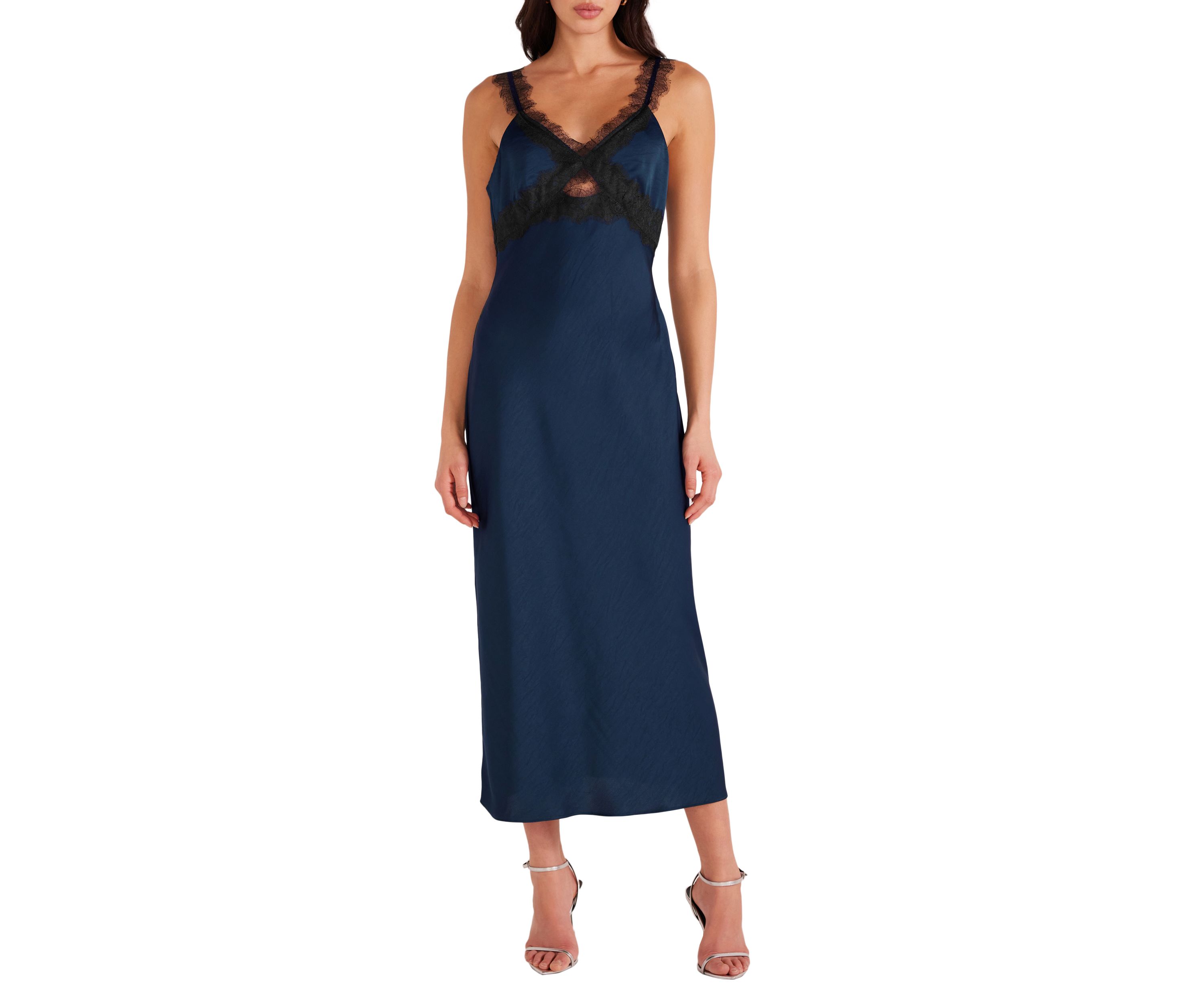 Womens Erin Lace Trim Midi Dress