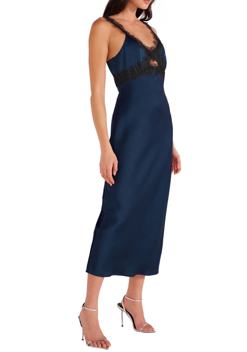 Womens Erin Lace Trim Midi Dress