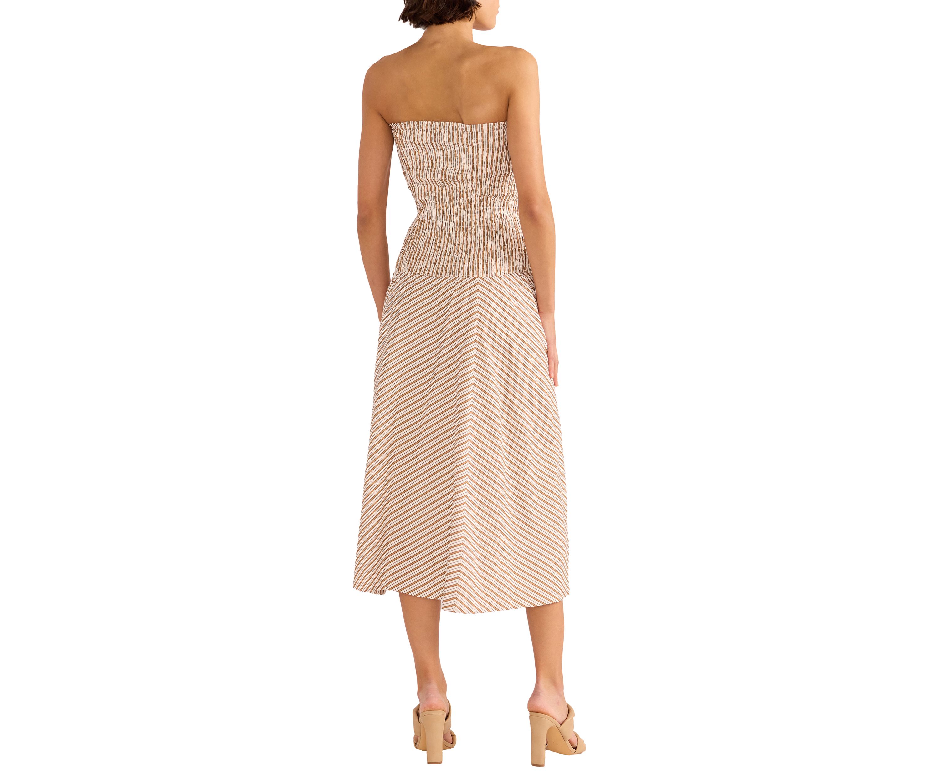 Womens Artemis Shirred Midi Dress