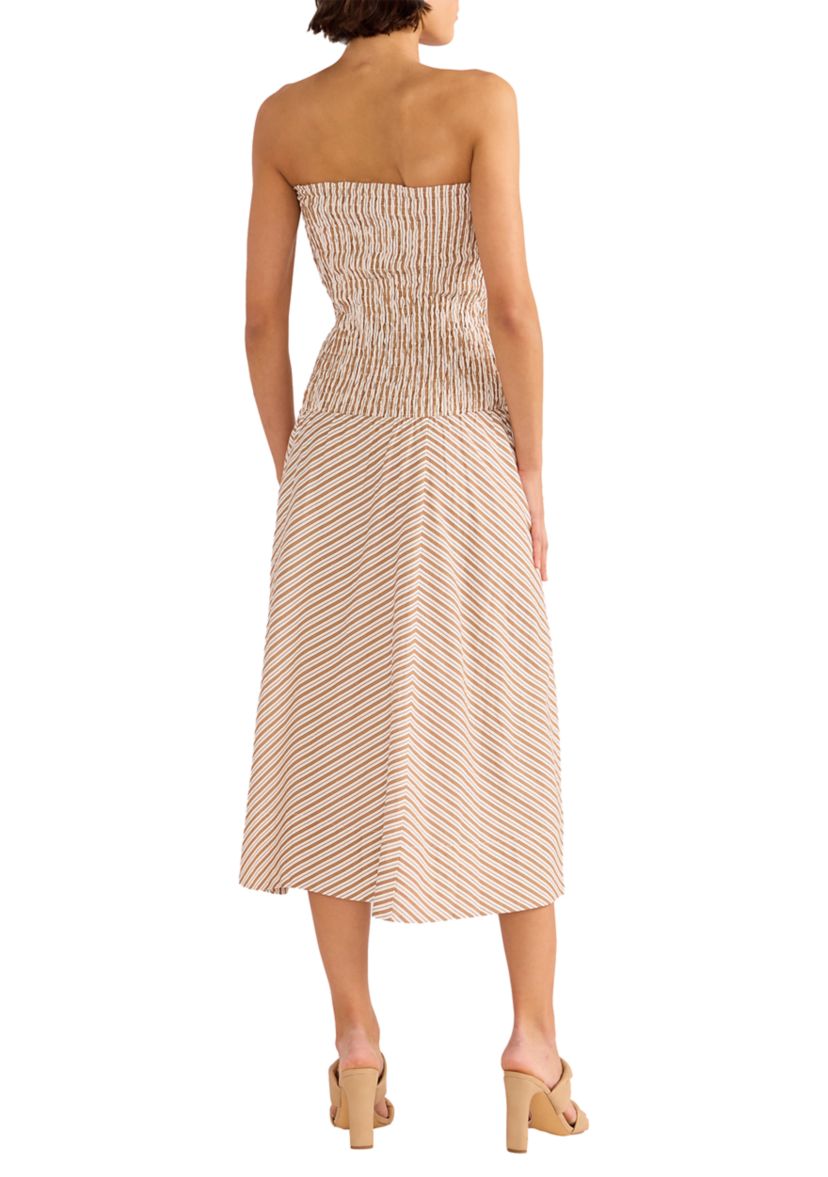 Womens Artemis Shirred Midi Dress