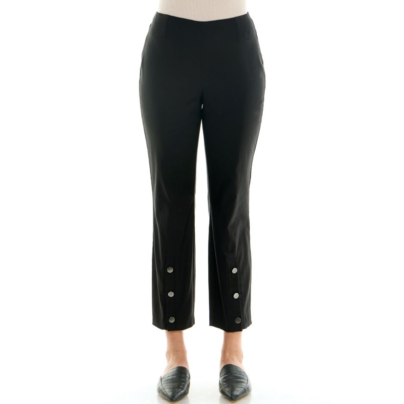 Millenium stretch pull on pant with hardware detail at hem