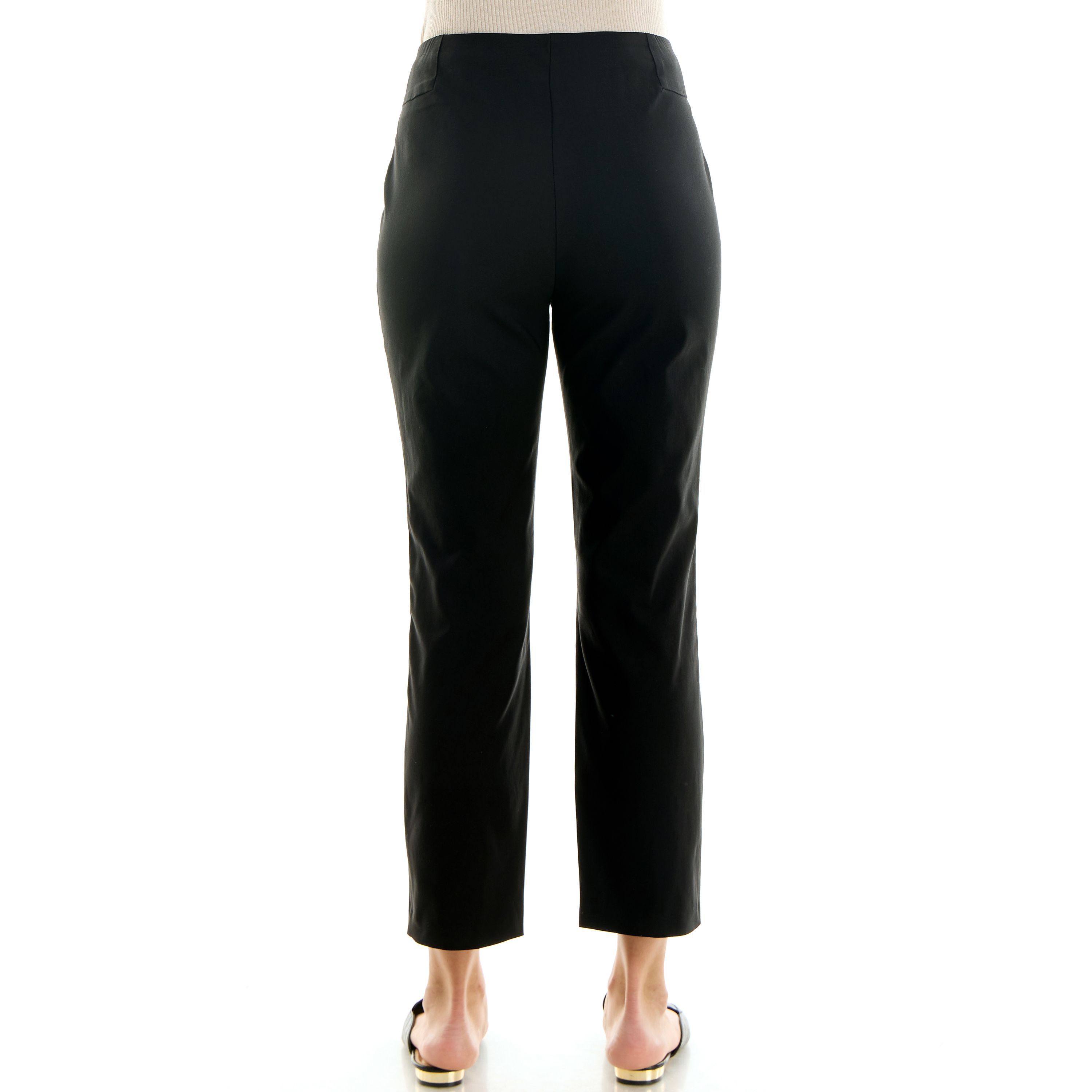 Millenium stretch pull on pant with hardware detail at hem