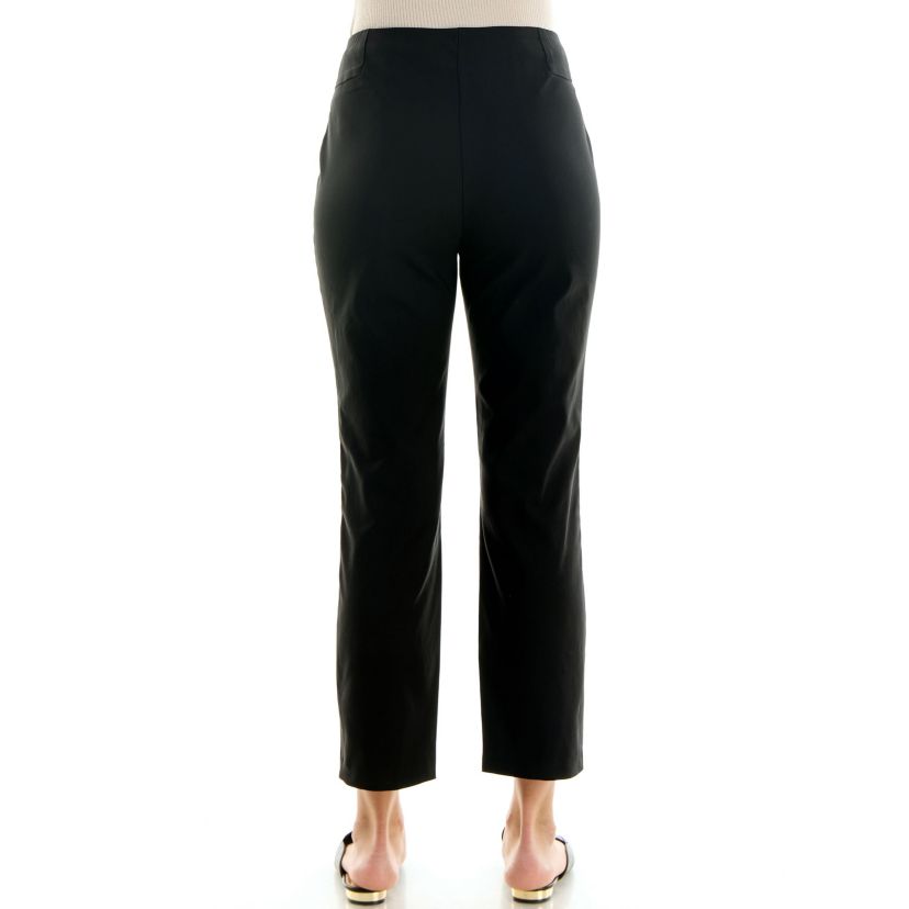 Millenium stretch pull on pant with hardware detail at hem