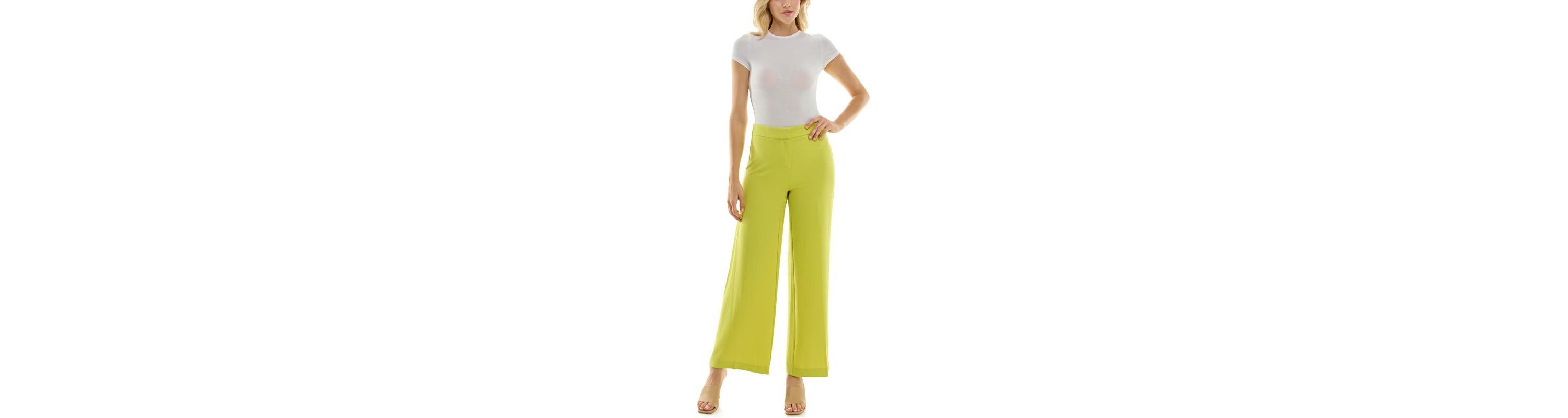 High-Waisted Wide Leg Full Length Crepe Fashion Pant