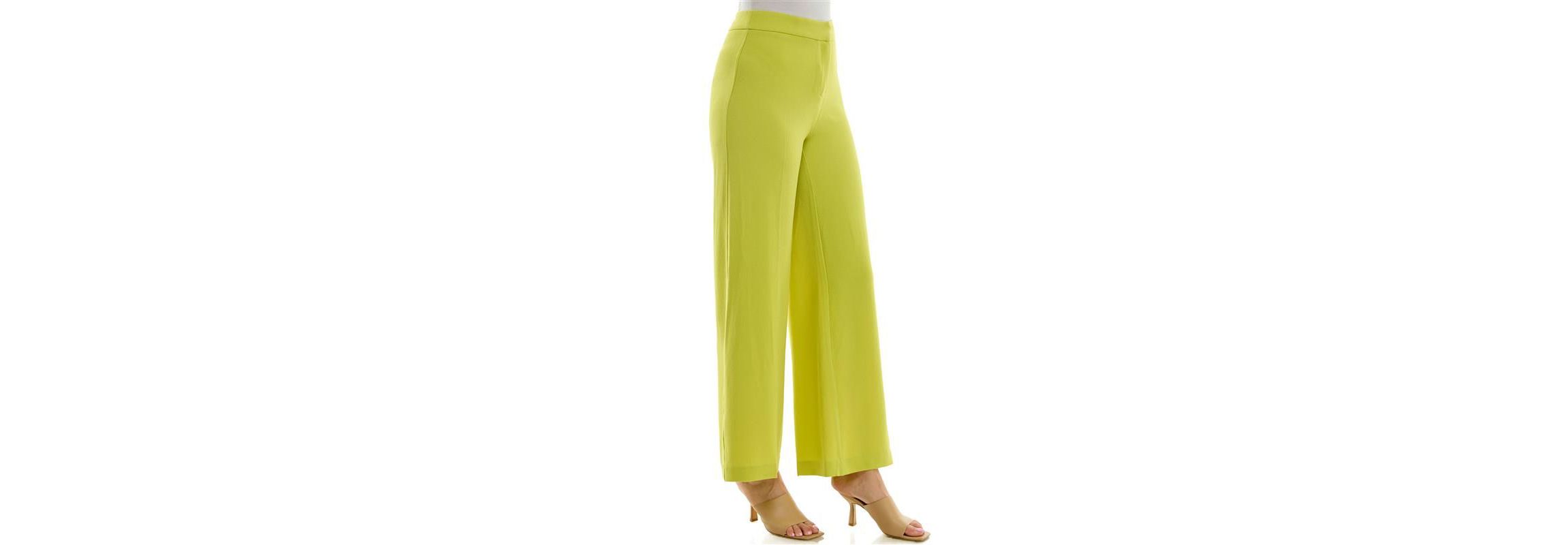 High-Waisted Wide Leg Full Length Crepe Fashion Pant