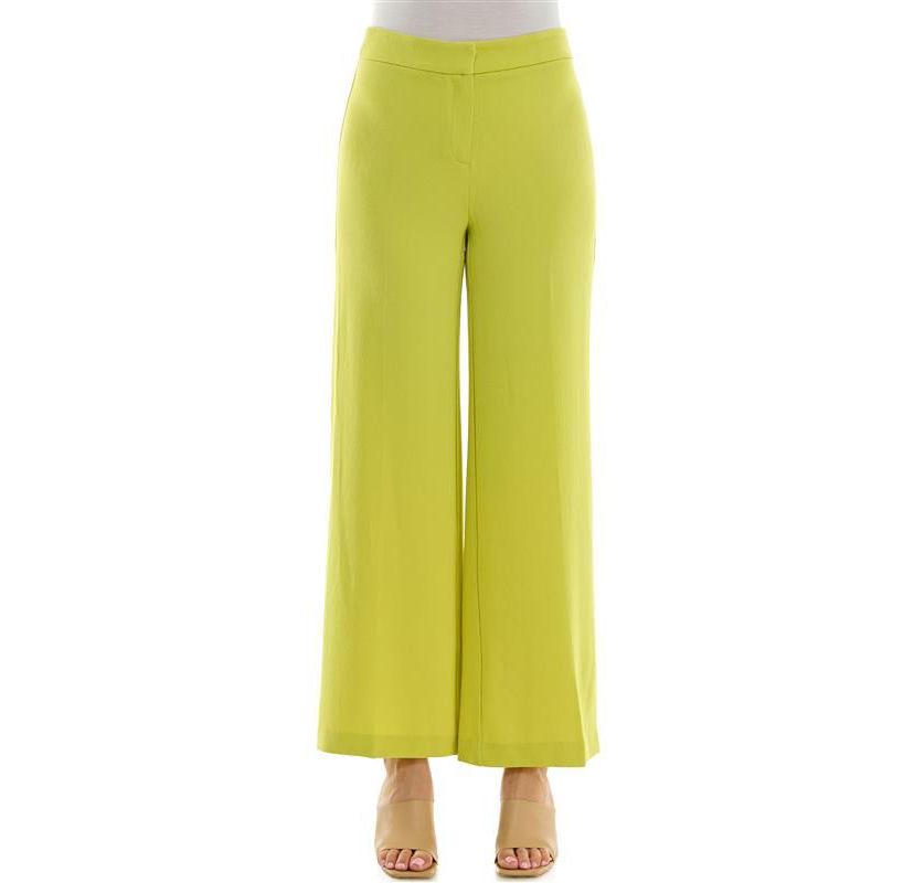 High-Waisted Wide Leg Full Length Crepe Fashion Pant