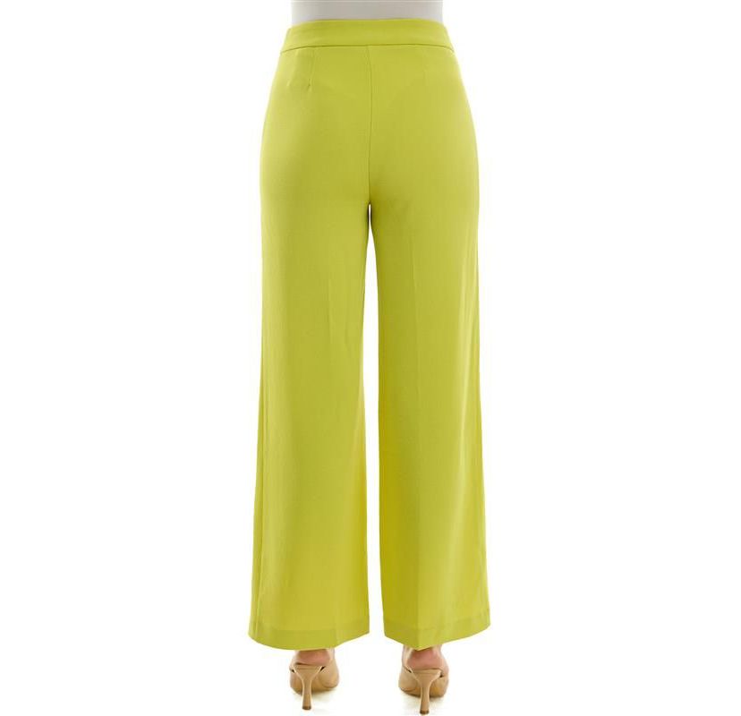 High-Waisted Wide Leg Full Length Crepe Fashion Pant