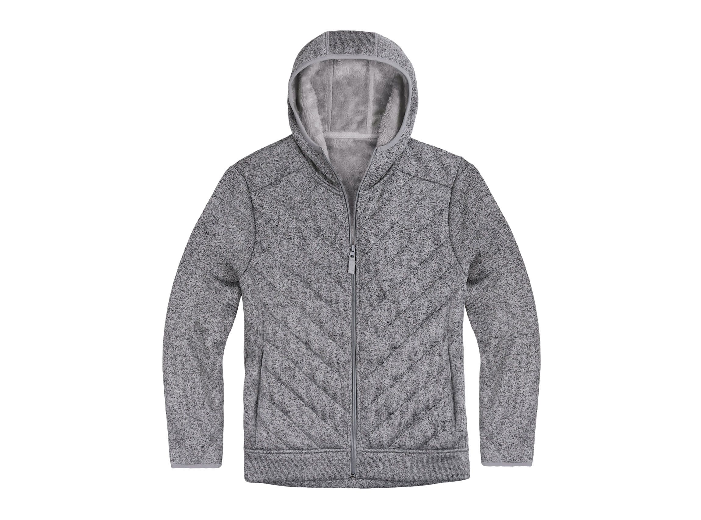 Women’s Salt & Pepper Quilted Jacket W/ Sherpa Lining
