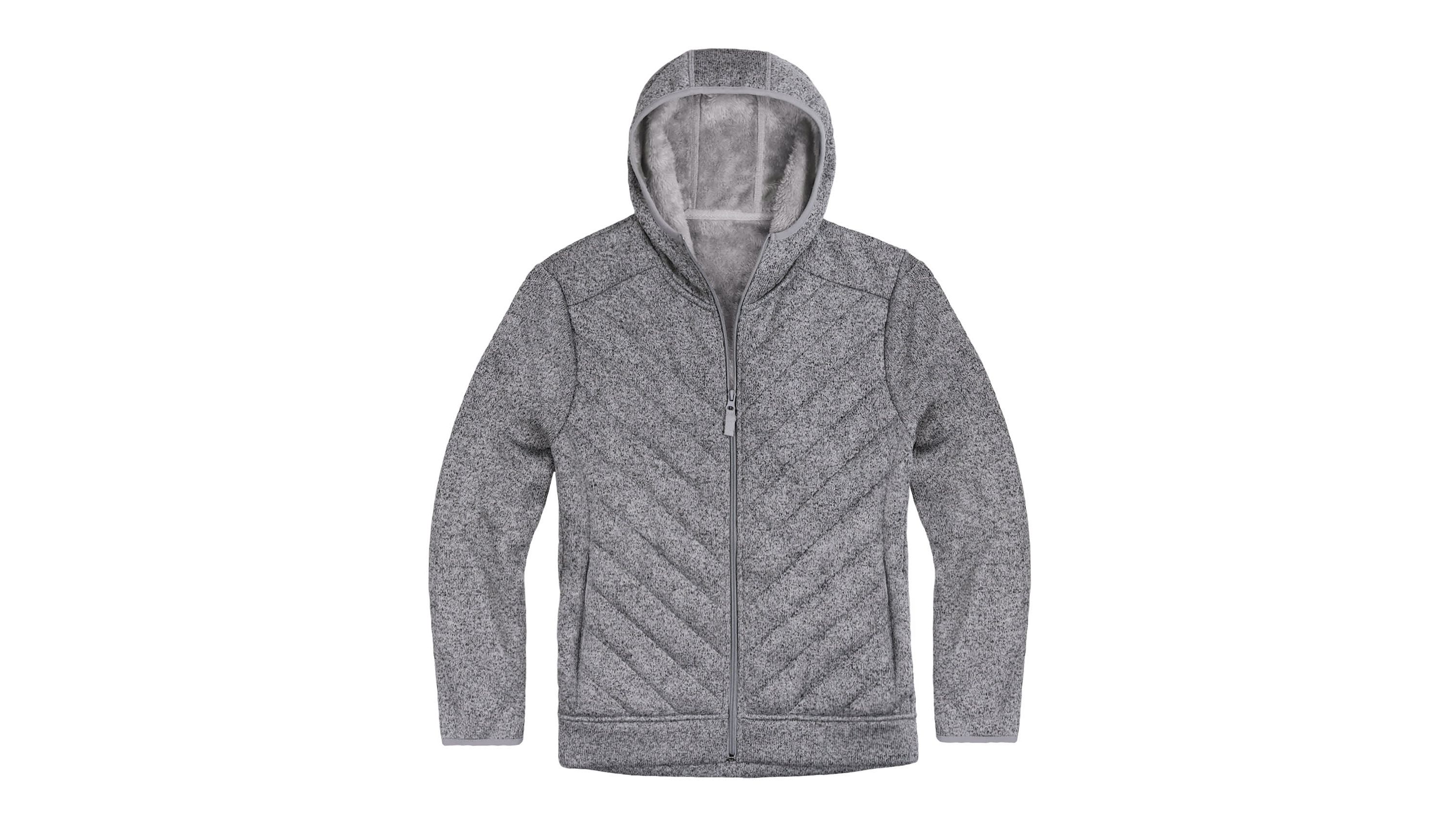 Women’s Salt & Pepper Quilted Jacket W/ Sherpa Lining