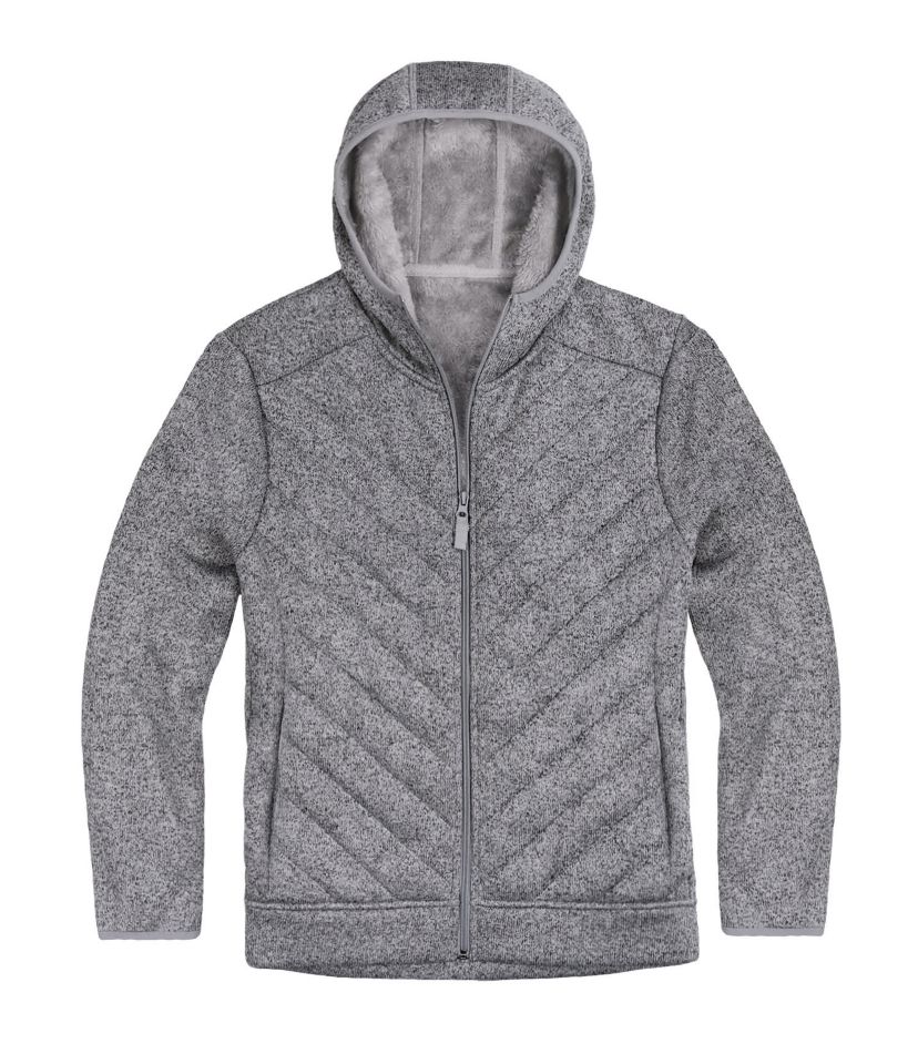 Women’s Salt & Pepper Quilted Jacket W/ Sherpa Lining