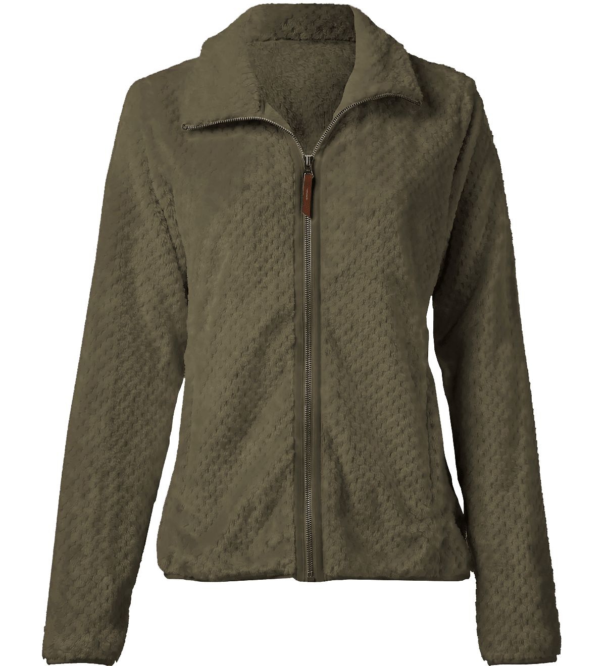 Ladies Texture Fluffy Full Zip Jacket