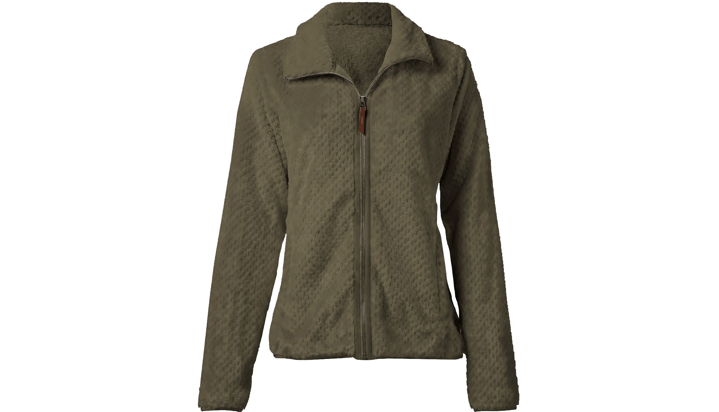 Ladies Texture Fluffy Full Zip Jacket