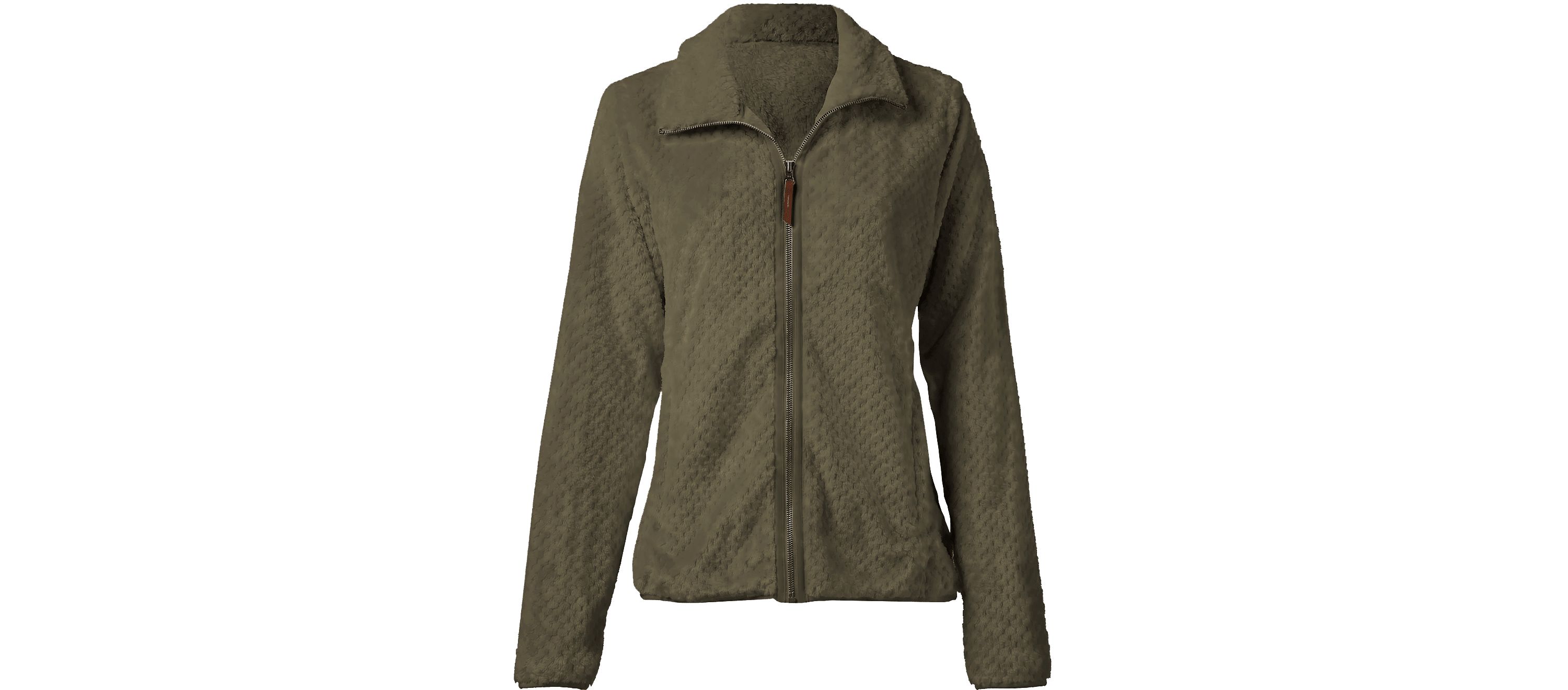 Ladies Texture Fluffy Full Zip Jacket