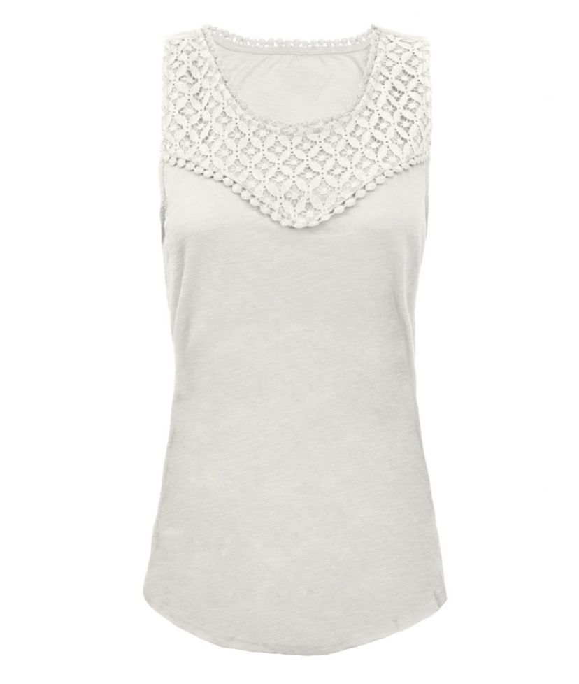 Floral Lace Scoop Neck Tank Top
