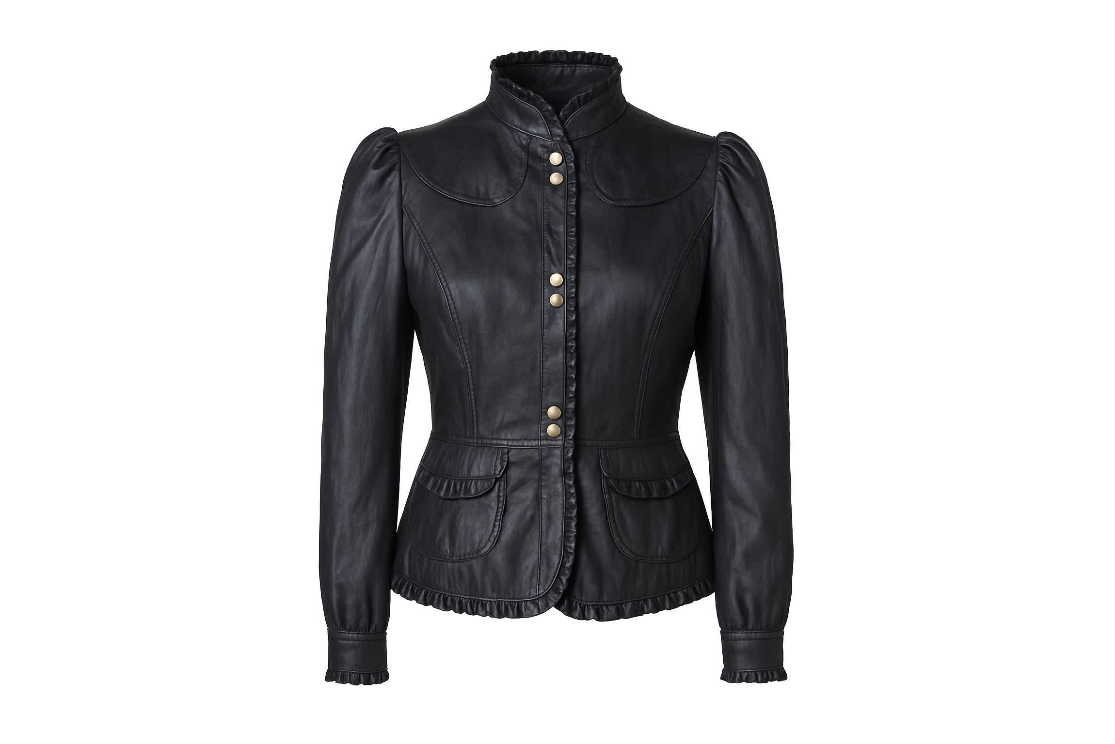Ladies Lambskin Snap Jacket