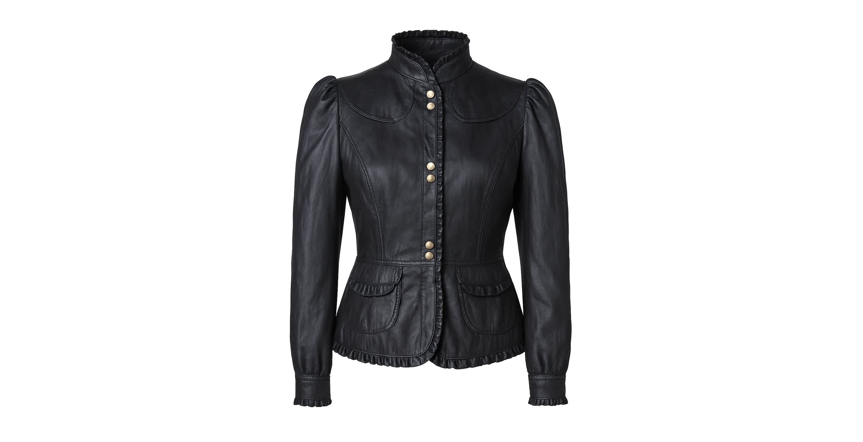 Ladies Lambskin Snap Jacket