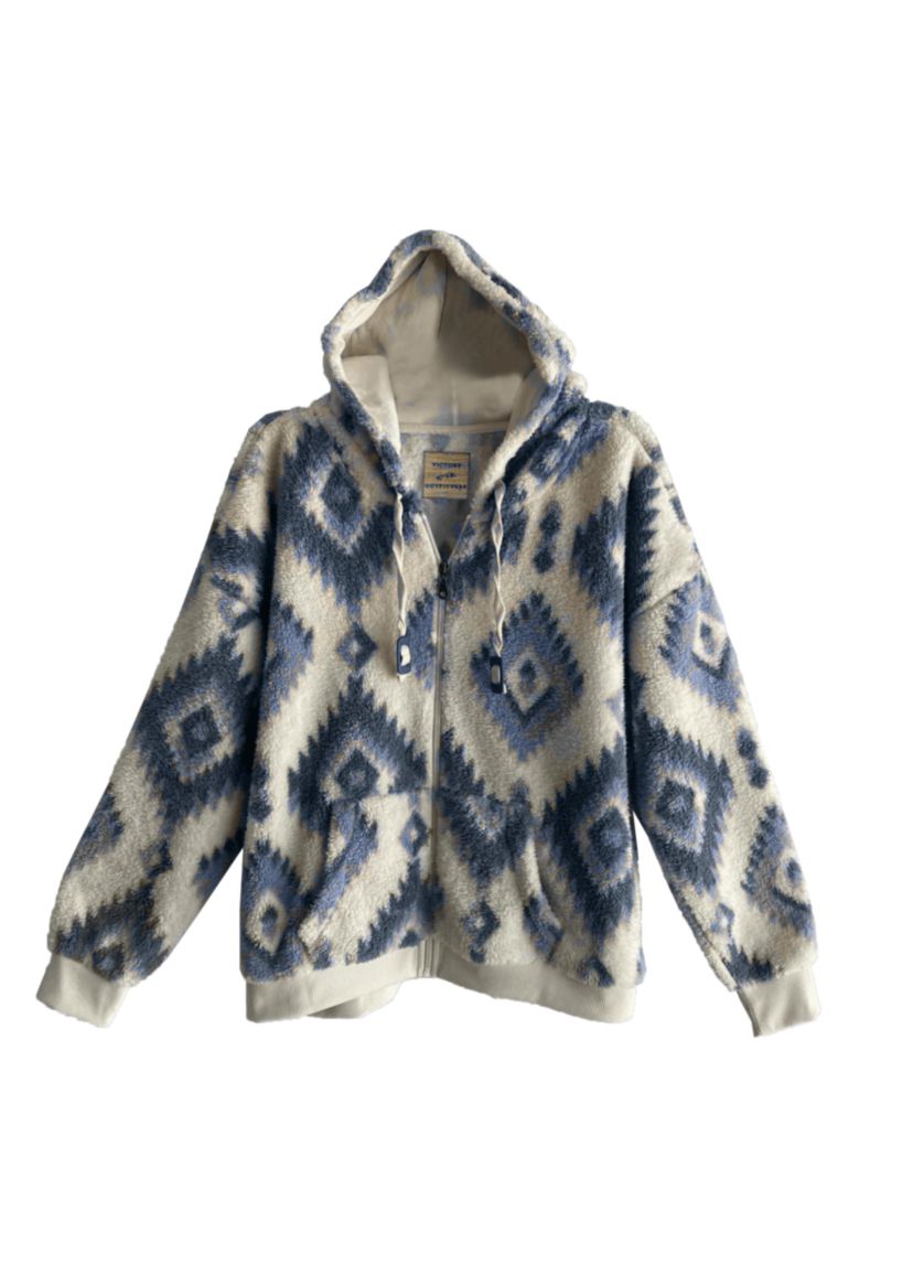 Ladies Aztec Full Zip Hoodie