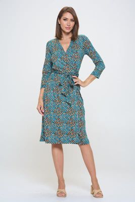 JERSEY WRAP DRESS WITH TIE