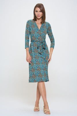 JERSEY WRAP DRESS WITH TIE